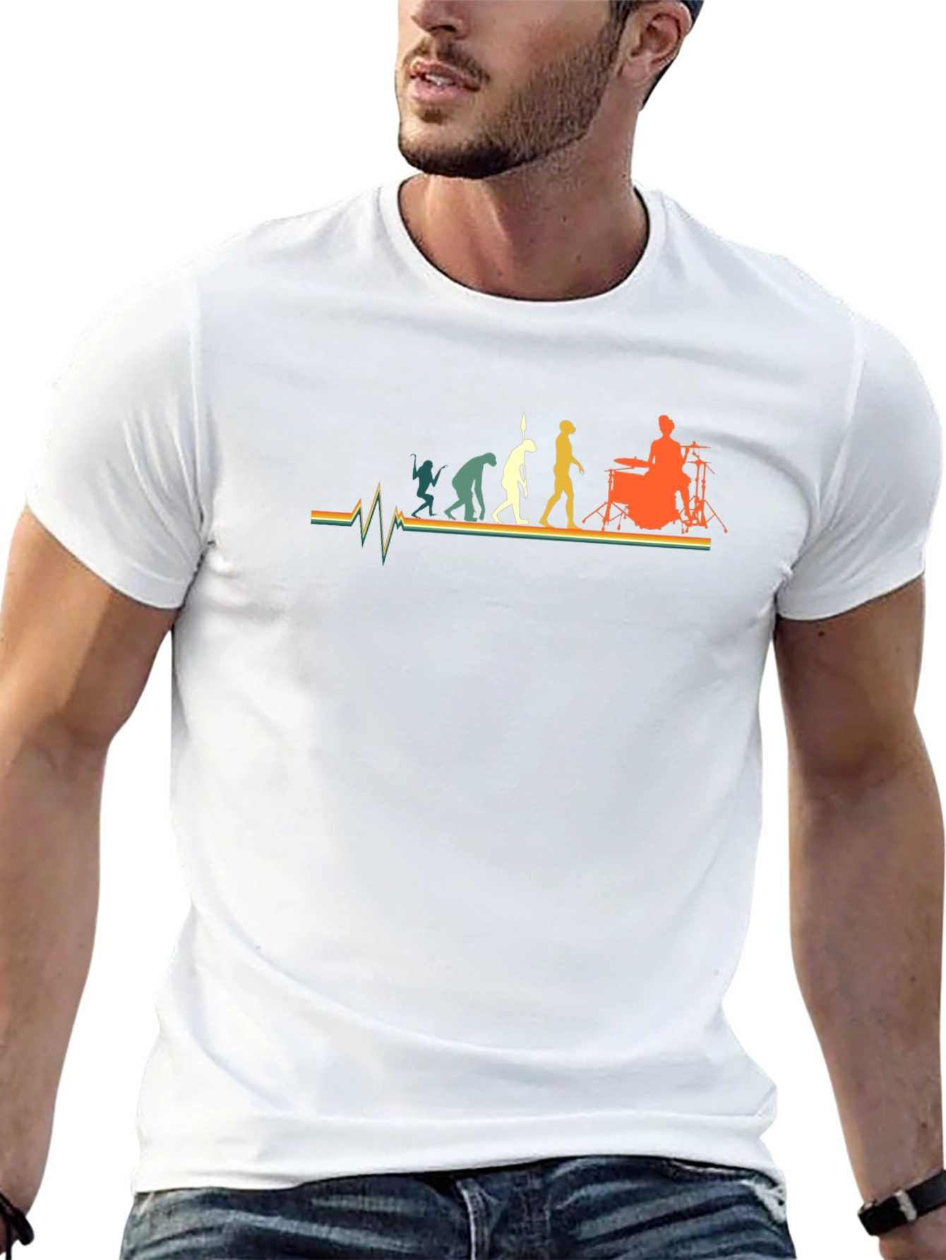 Evolution of Drummer T-Shirt - Black Cotton Tee