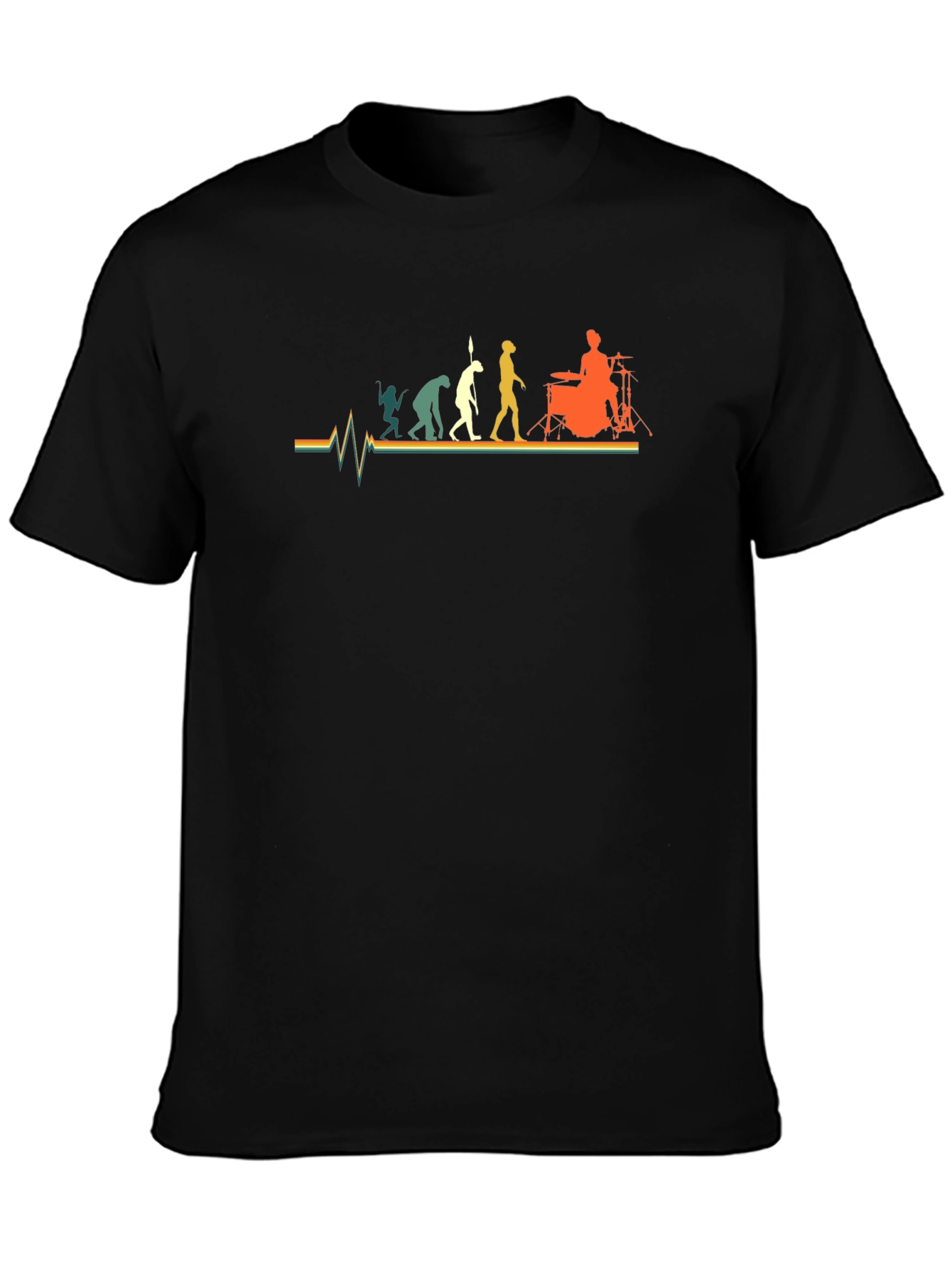 Evolution of Drummer T-Shirt - Black Cotton Tee