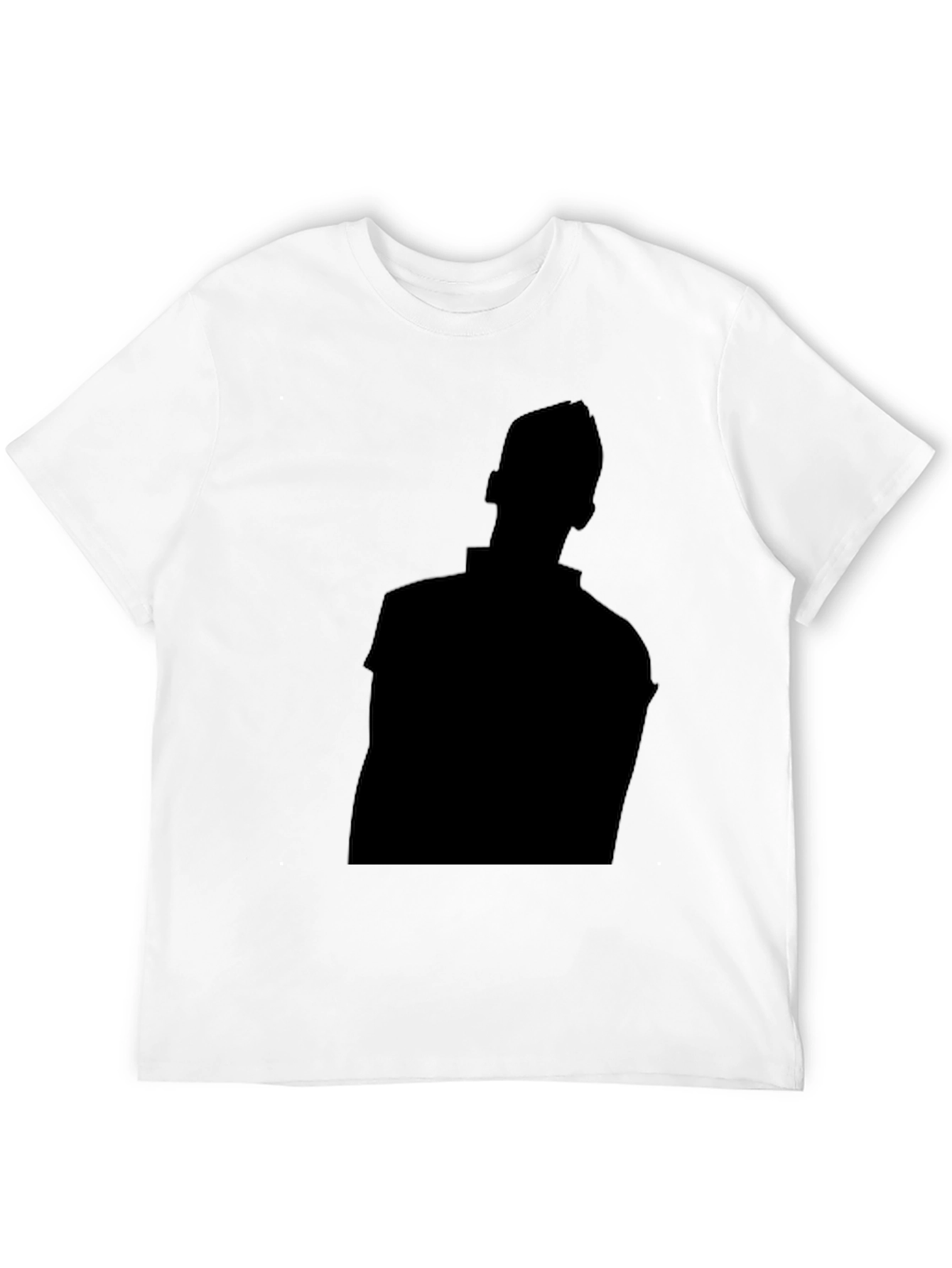 Mens Black Graphic Tee - Silhouette Design