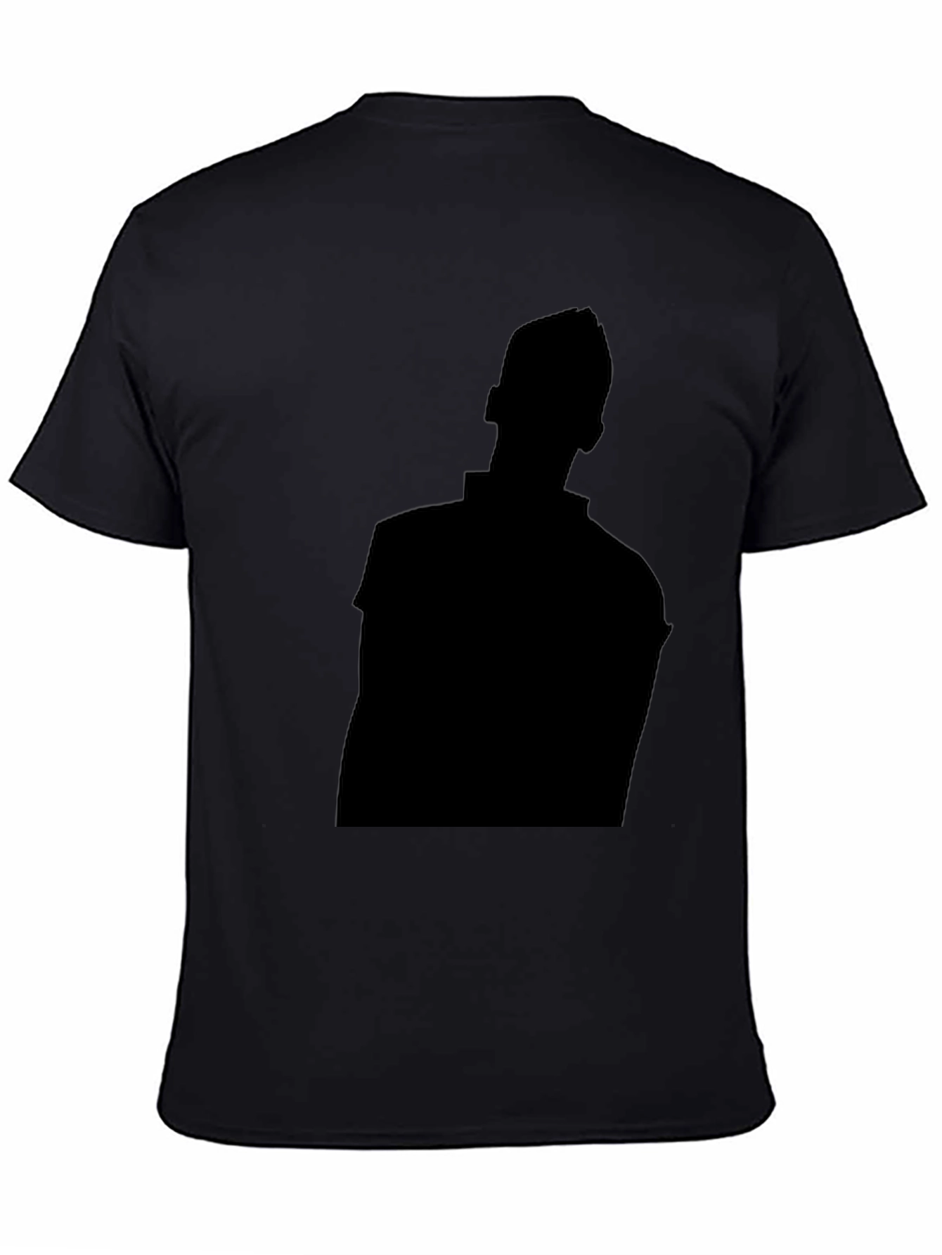 Mens Black Graphic Tee - Silhouette Design