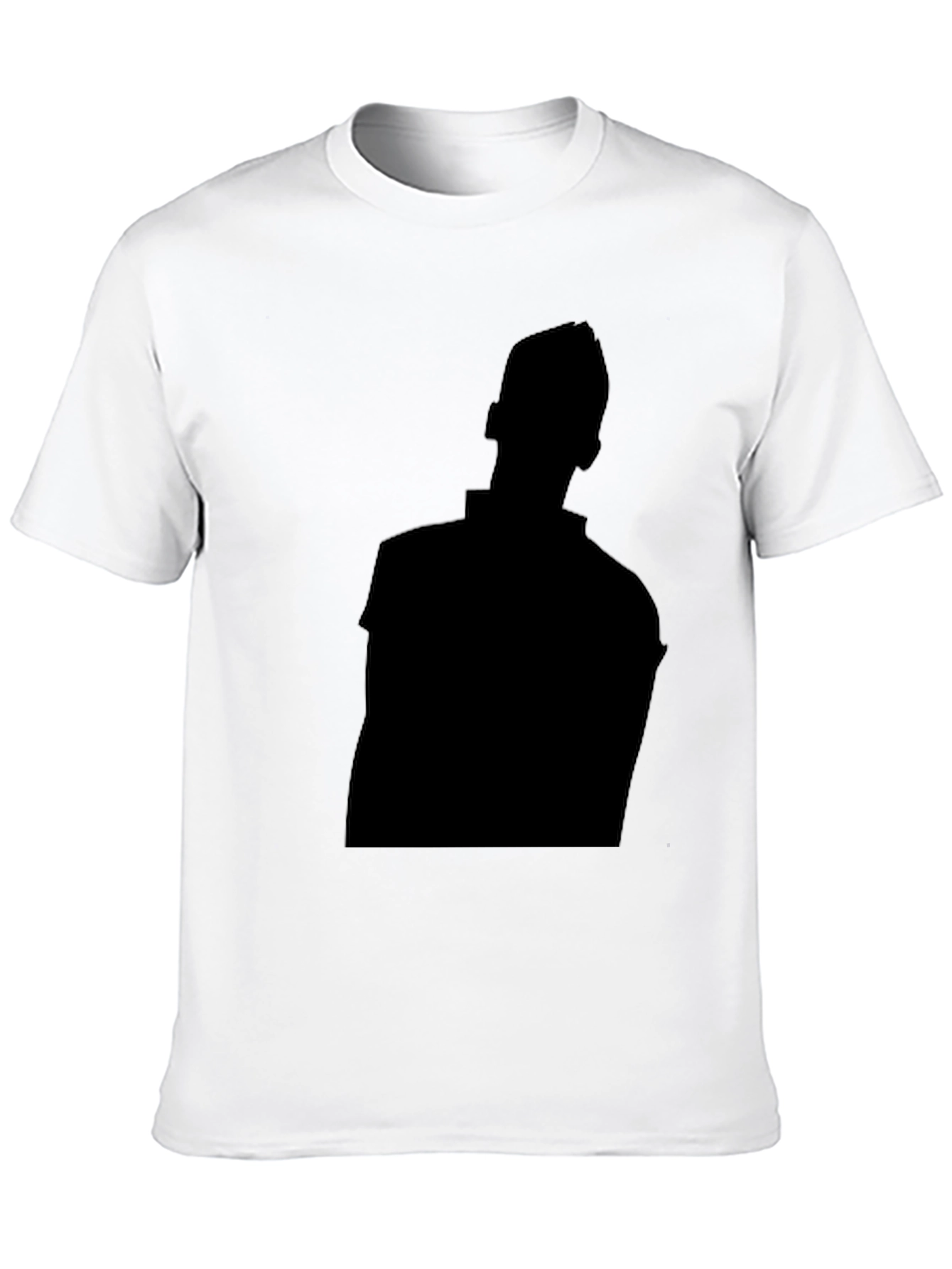 Mens Black Graphic Tee - Silhouette Design