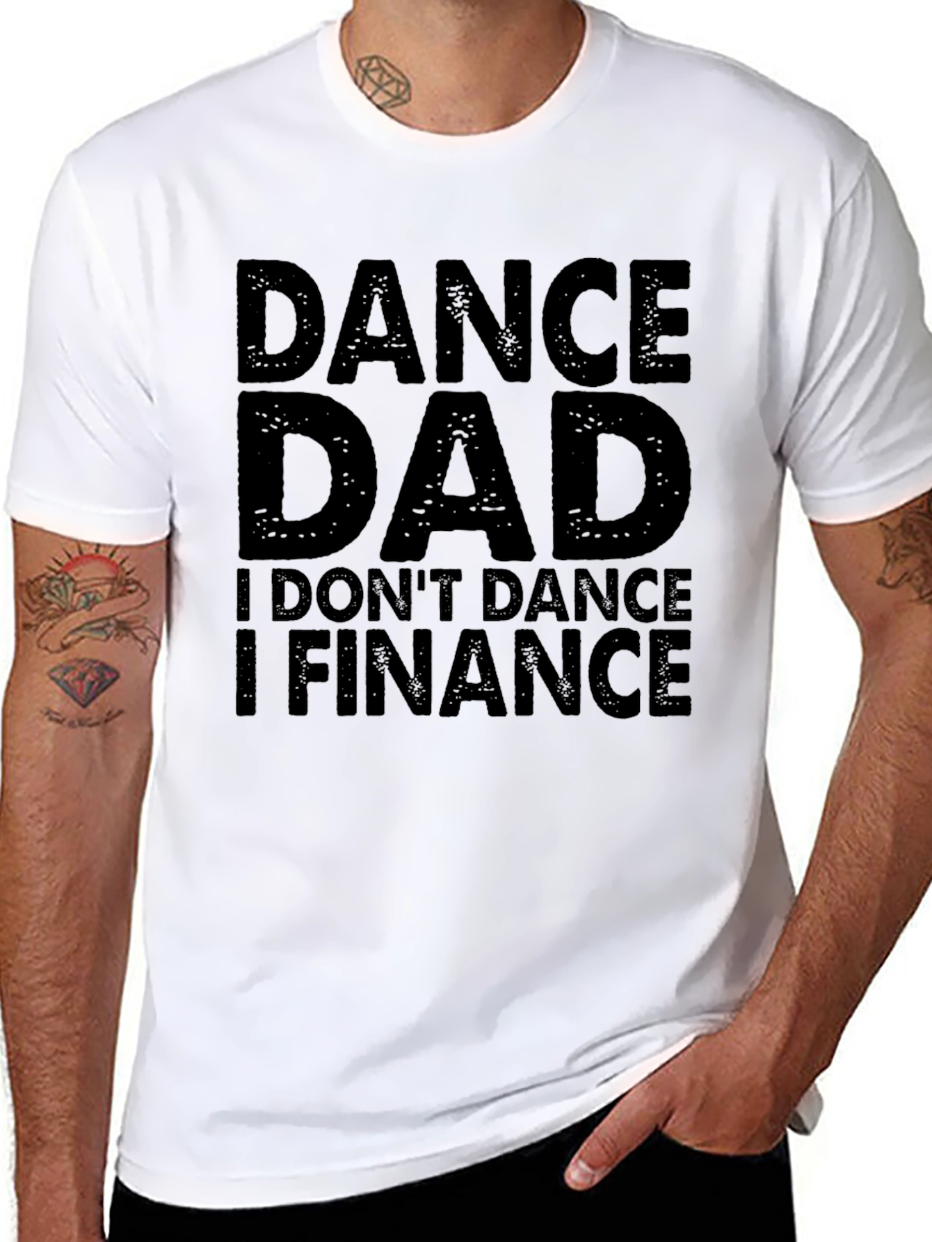 Dance Dad I Finance Mens Black T-Shirt