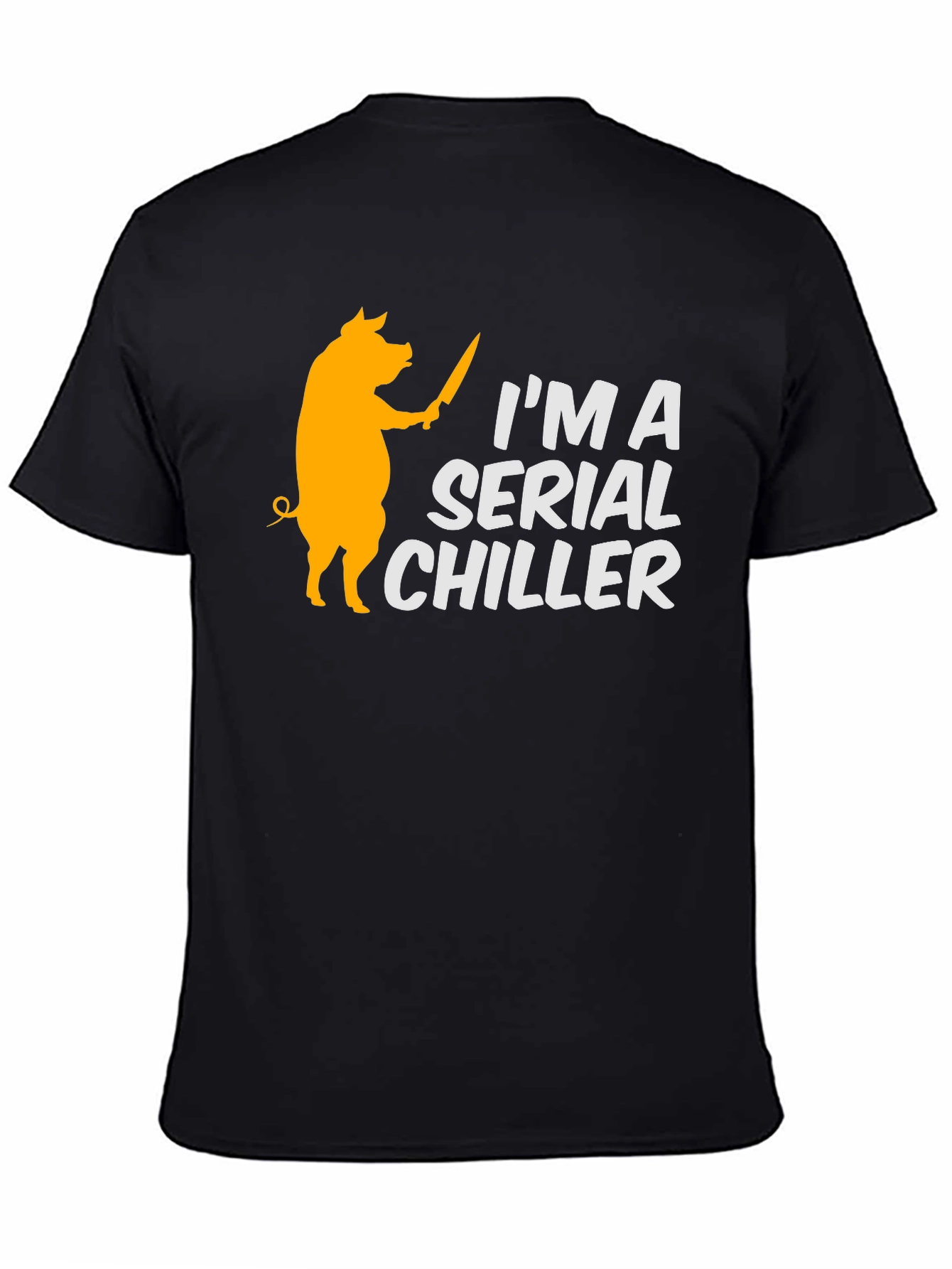 Serial Chiller Pig Graphic Tee - Funny BBQ Shirt