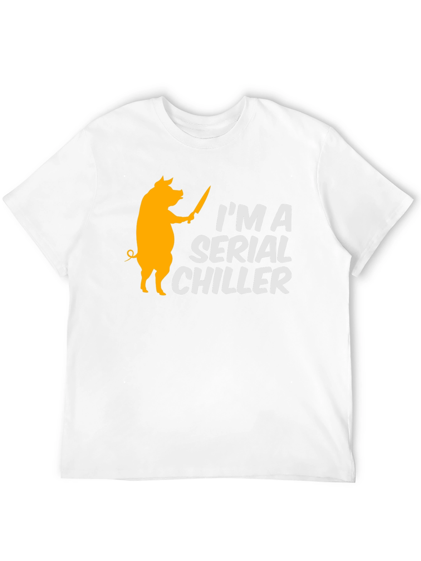 Serial Chiller Pig Graphic Tee - Funny BBQ Shirt
