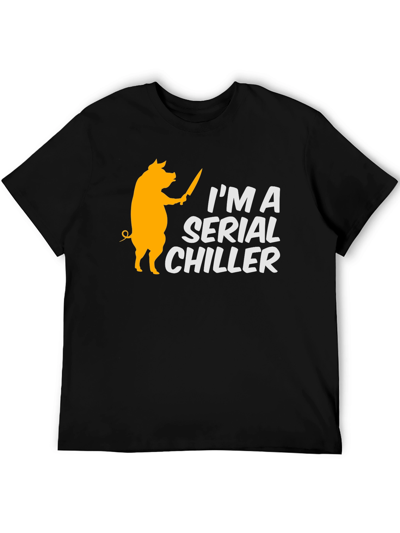 Serial Chiller Pig Graphic Tee - Funny BBQ Shirt