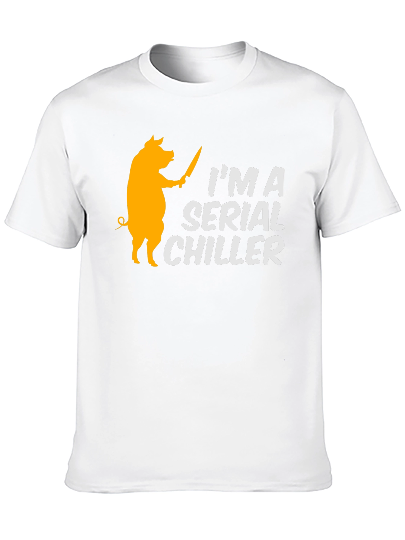 Serial Chiller Pig Graphic Tee - Funny BBQ Shirt