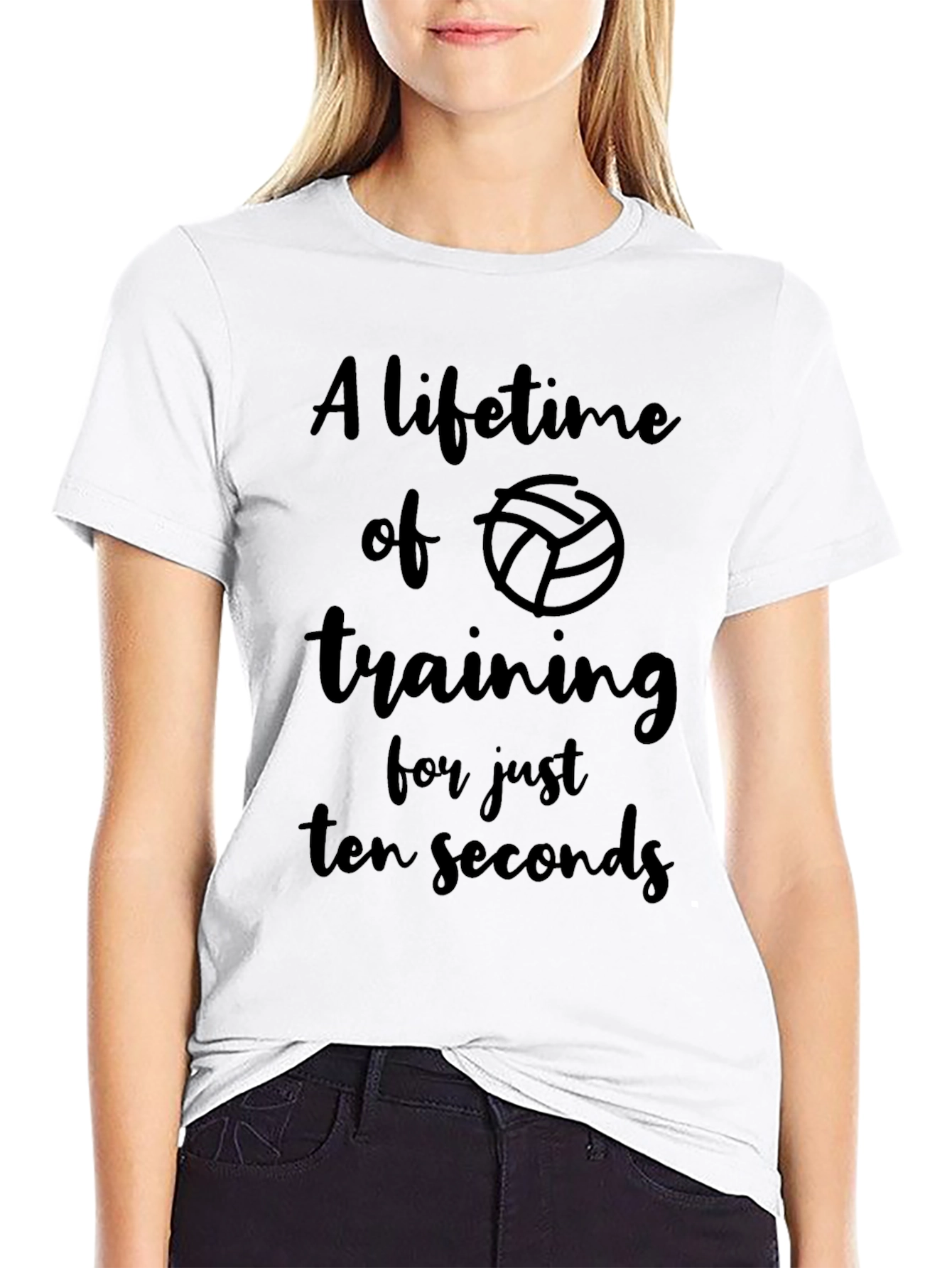 Volleyball Training T-Shirt - Lifetime of Ten Seconds