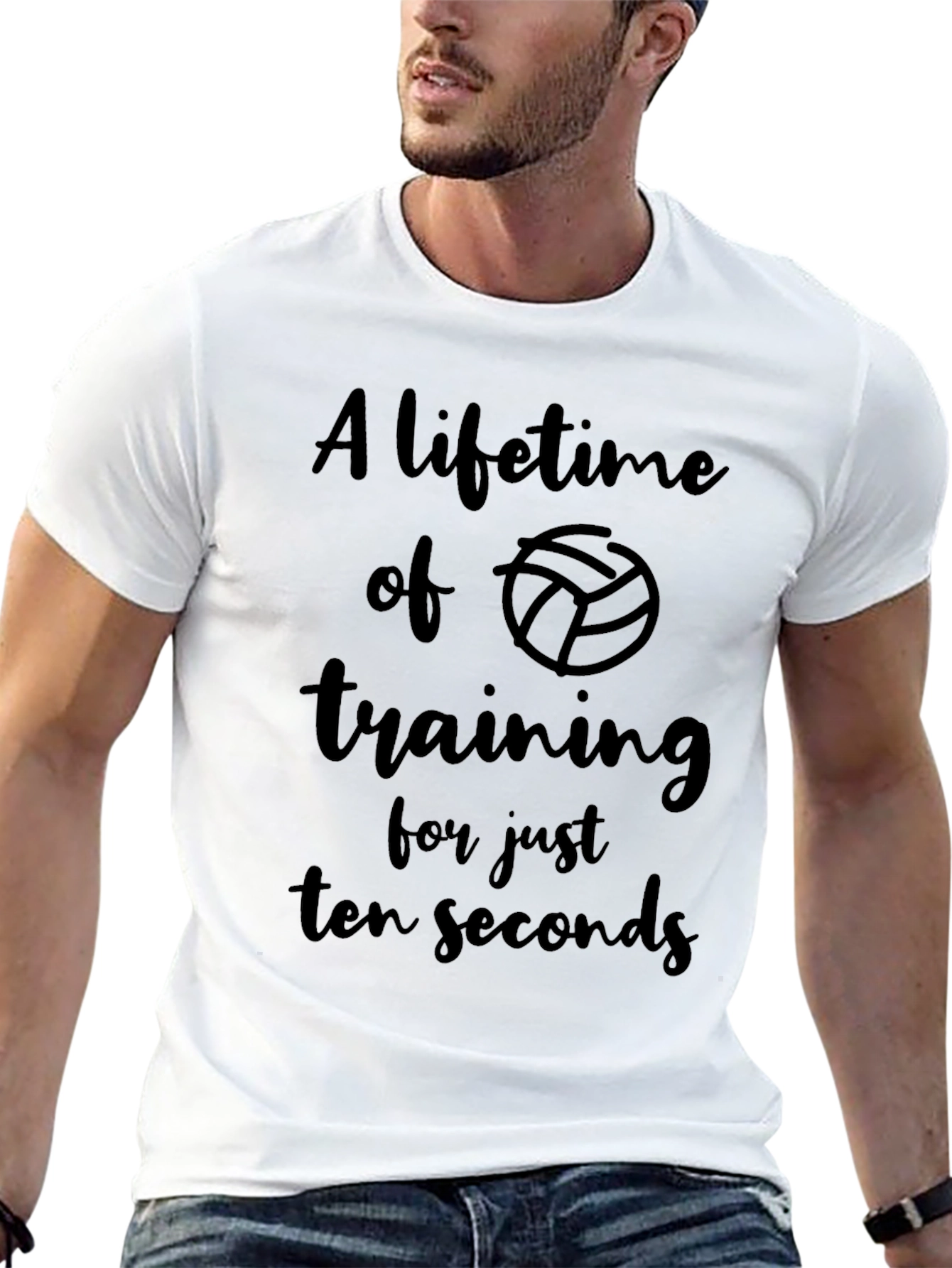 Volleyball Training T-Shirt - Lifetime of Ten Seconds