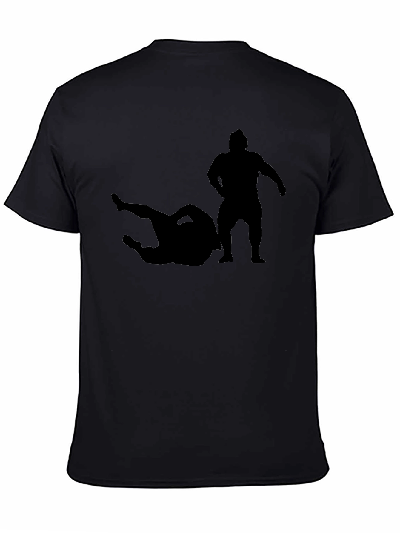 Sumo Wrestler Silhouette T-Shirt - Black