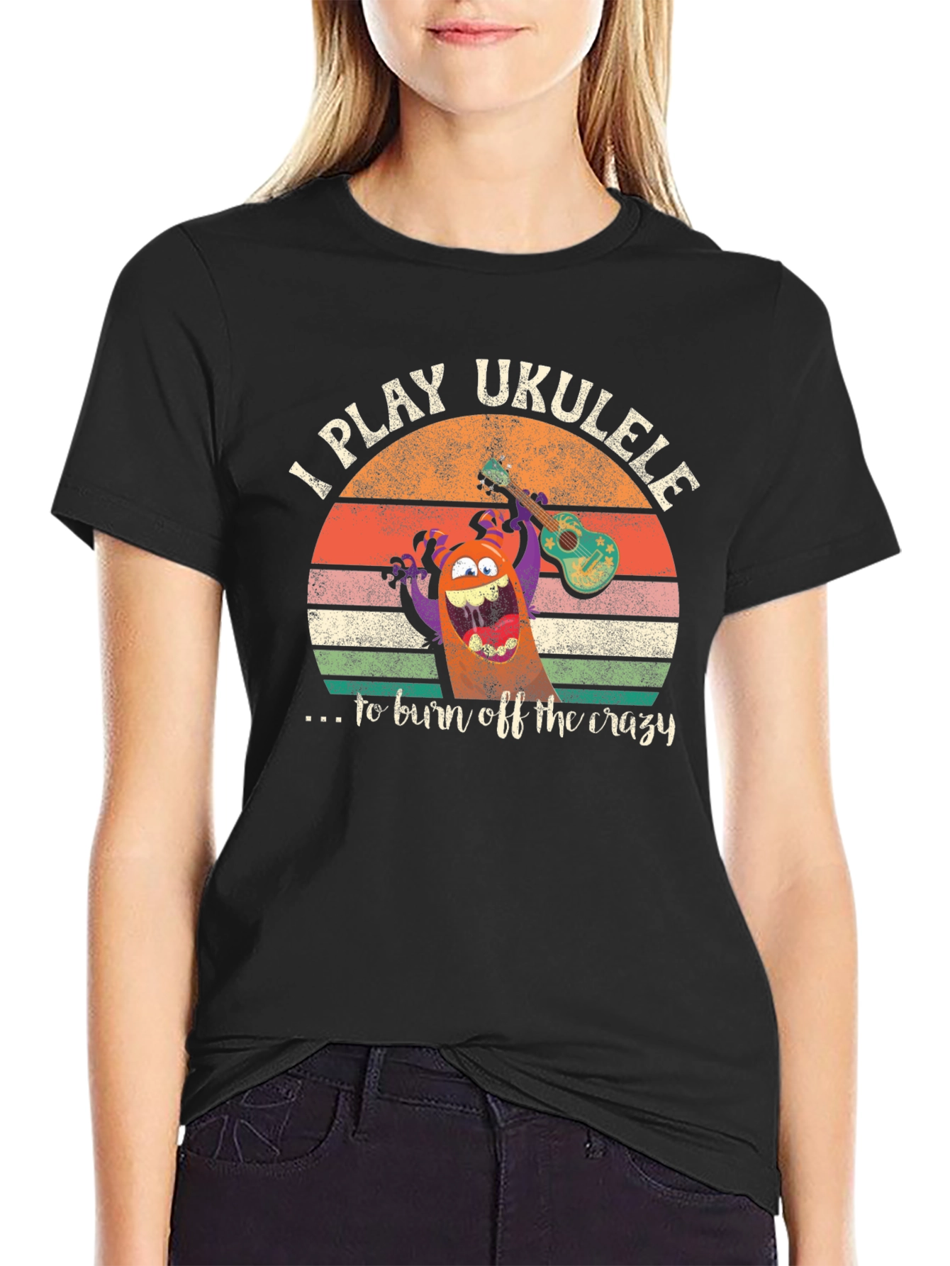 I Play Ukulele to Burn Off Crazy Graphic Tee