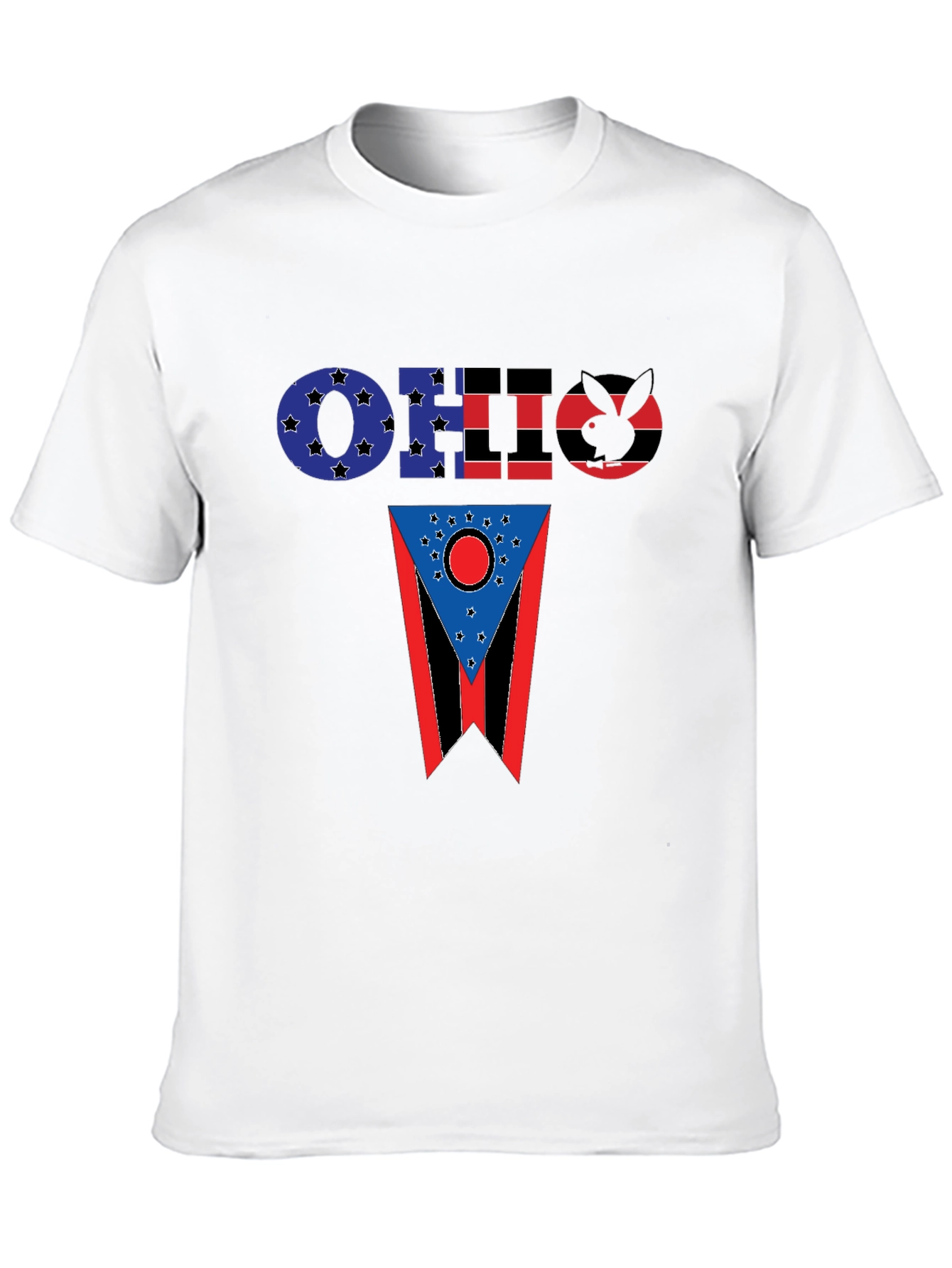 Ohio Flag Graphic Black T-Shirt