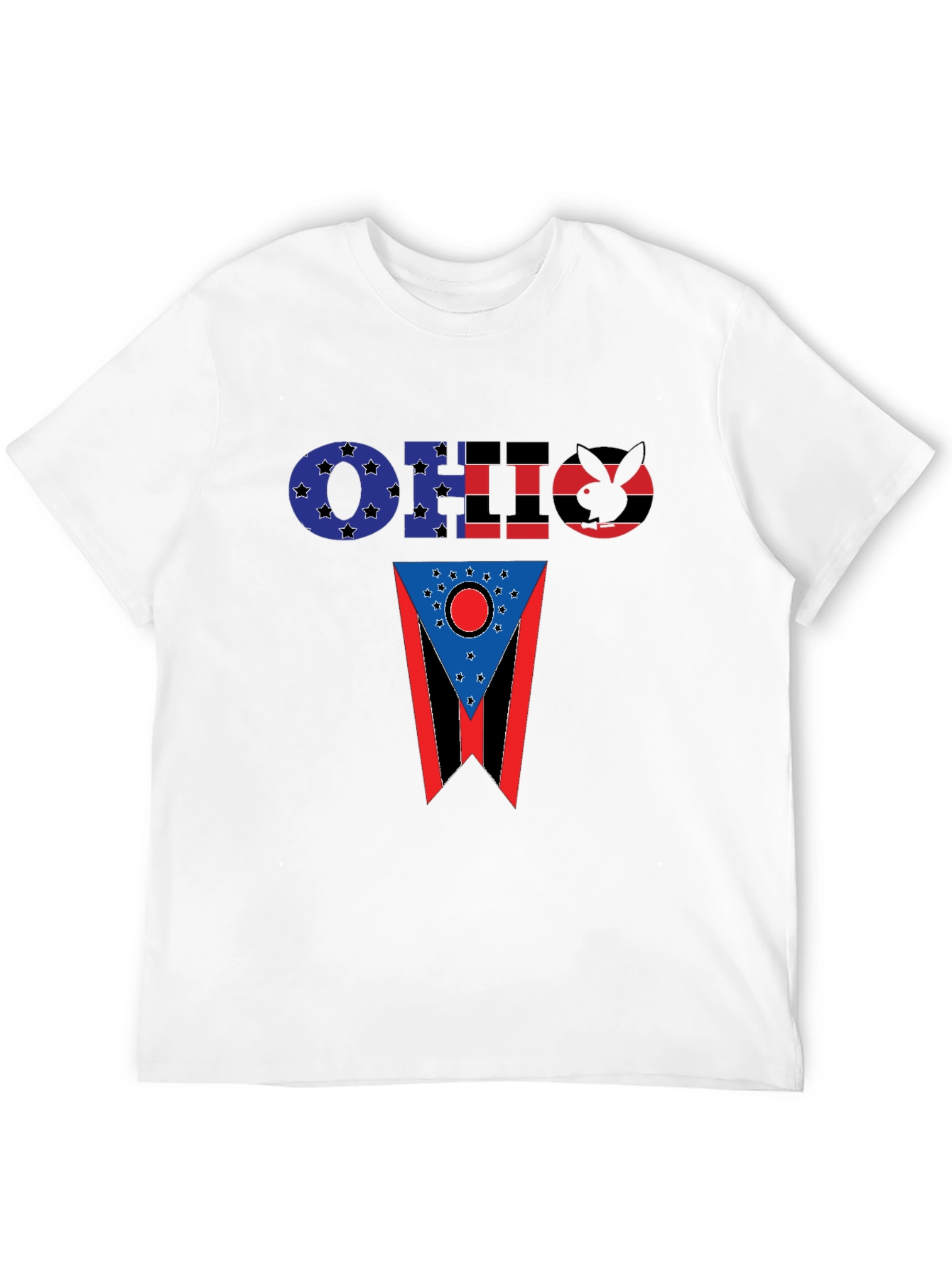 Ohio Flag Graphic Black T-Shirt