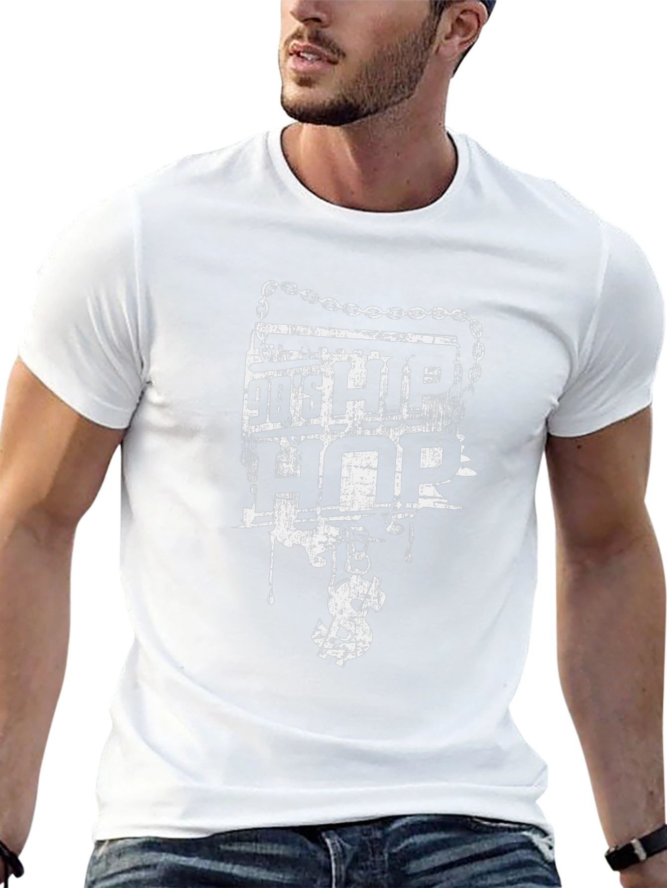 90s Hip Hop Graphic Black T-Shirt