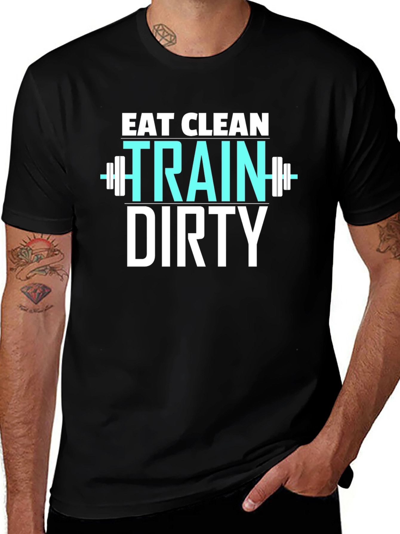Eat Clean Train Dirty Graphic T-Shirt