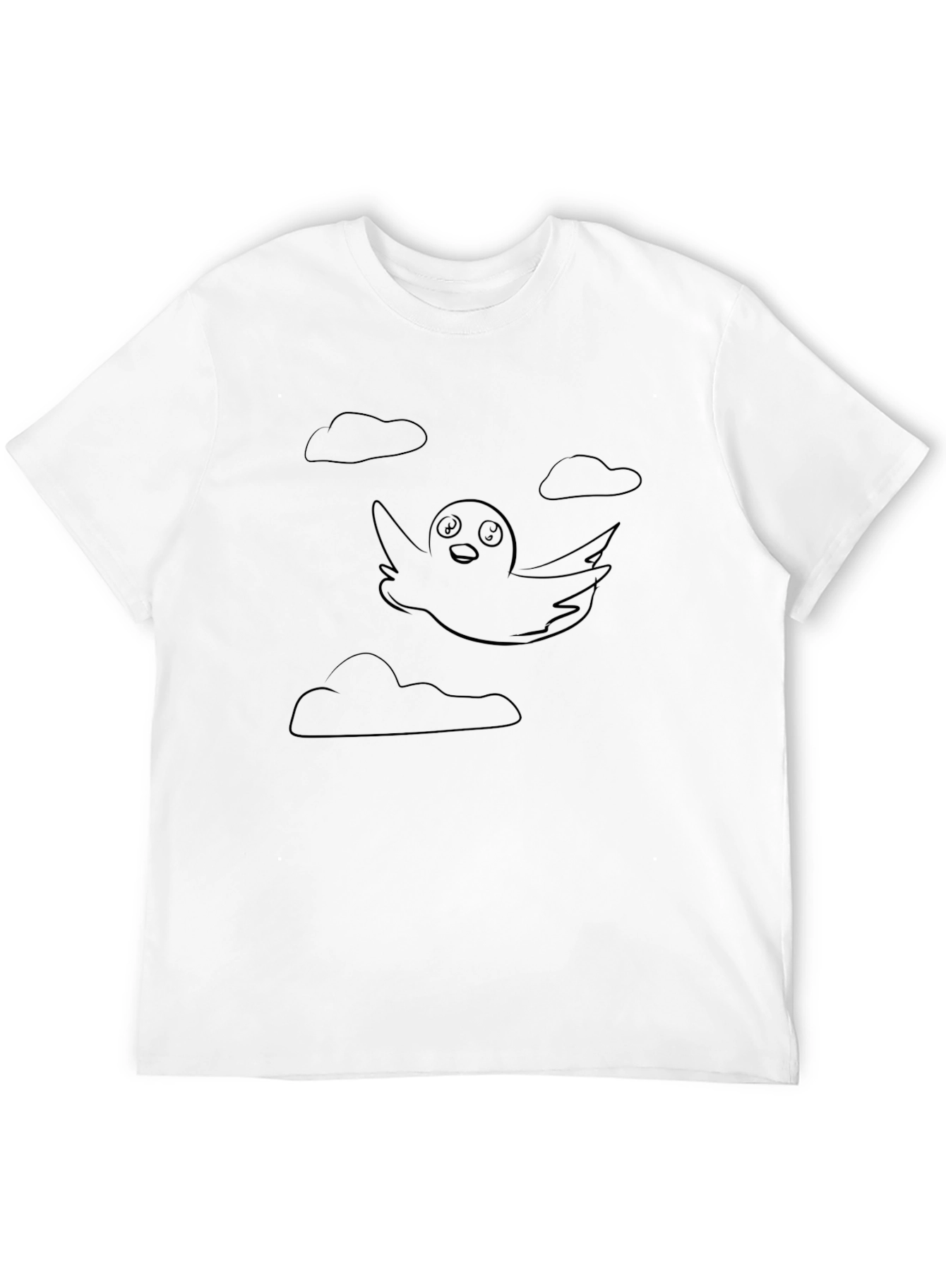 Spooky Cute Ghost Tee - Black Cotton Blend
