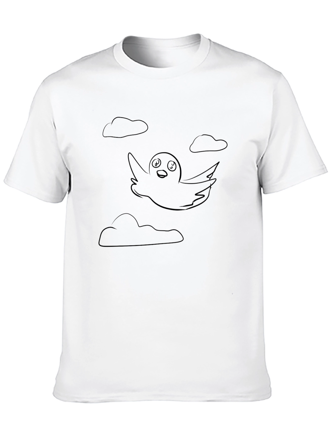 Spooky Cute Ghost Tee - Black Cotton Blend