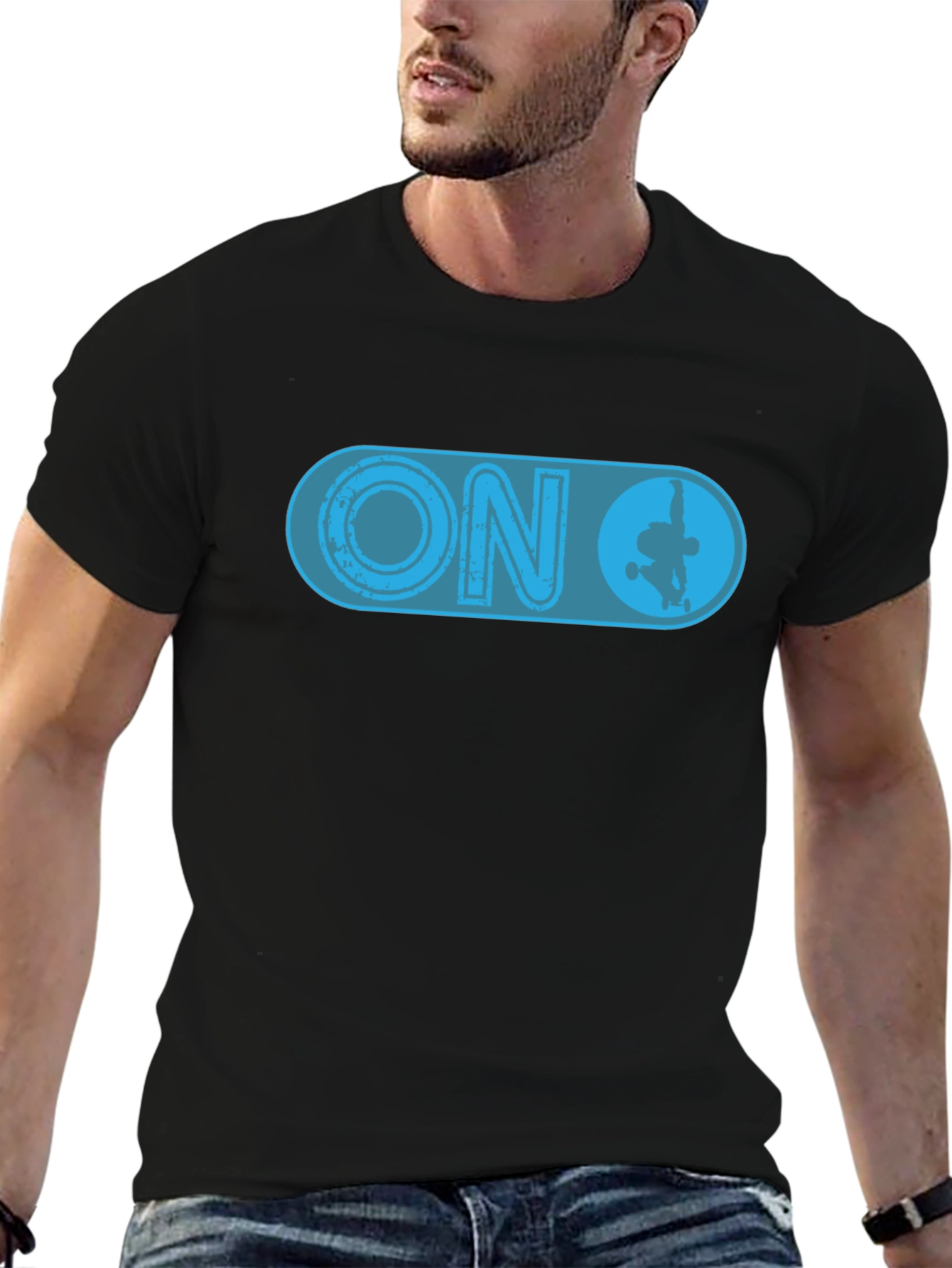 Skateboarding ON Switch Black T-Shirt