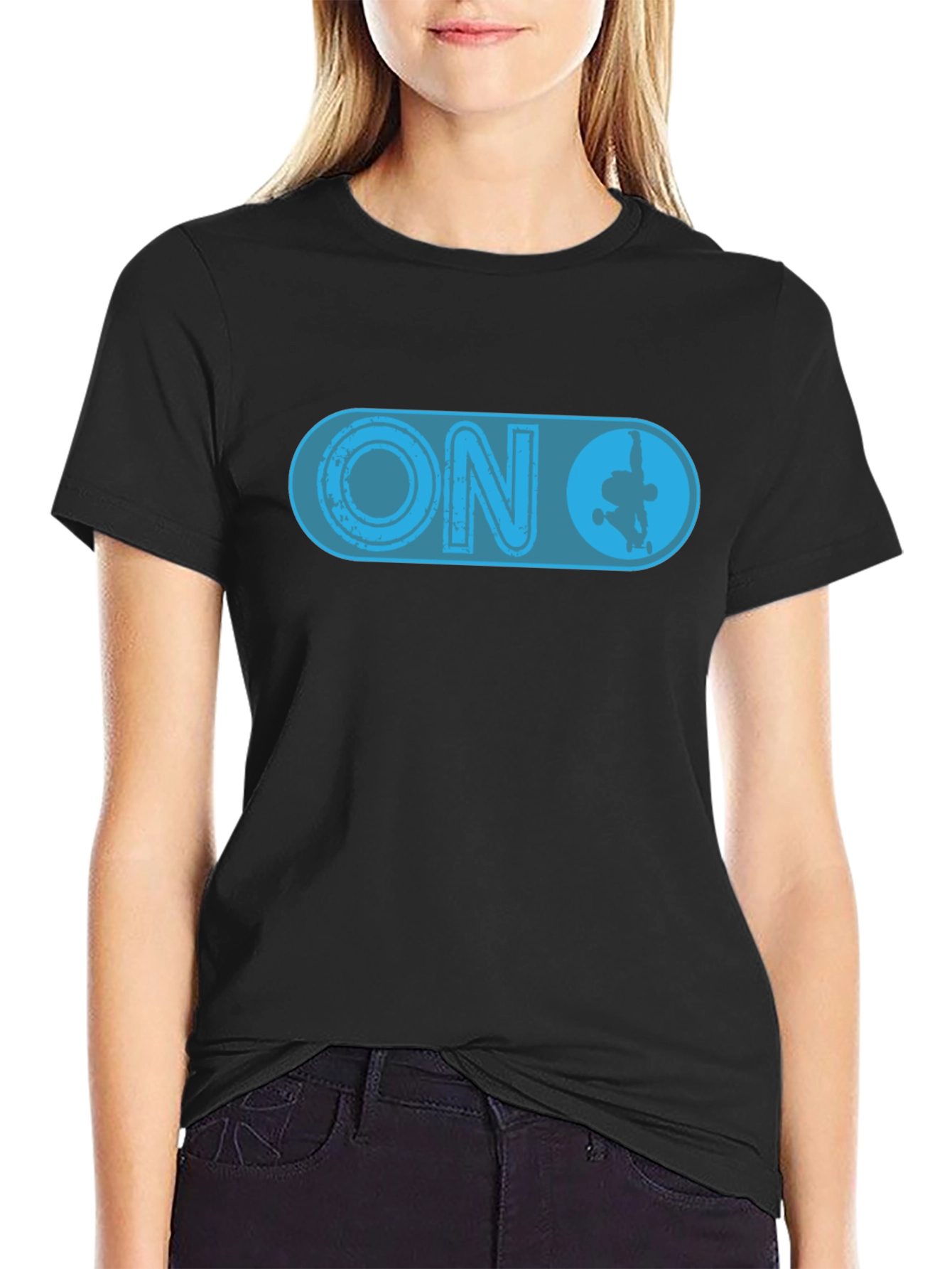 Skateboarding ON Switch Black T-Shirt