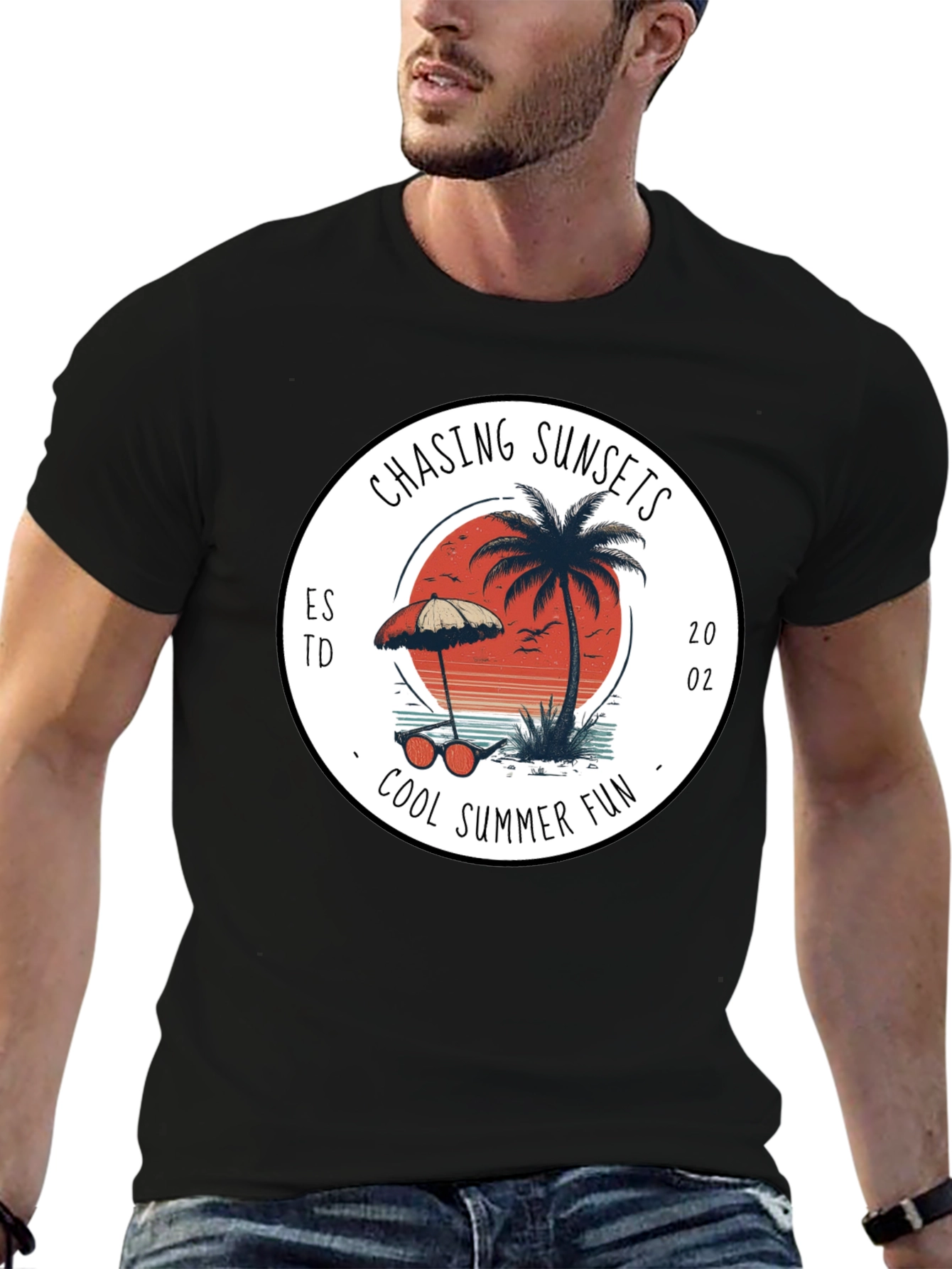 Chasing Sunsets Graphic Tee - Cool Summer Fun