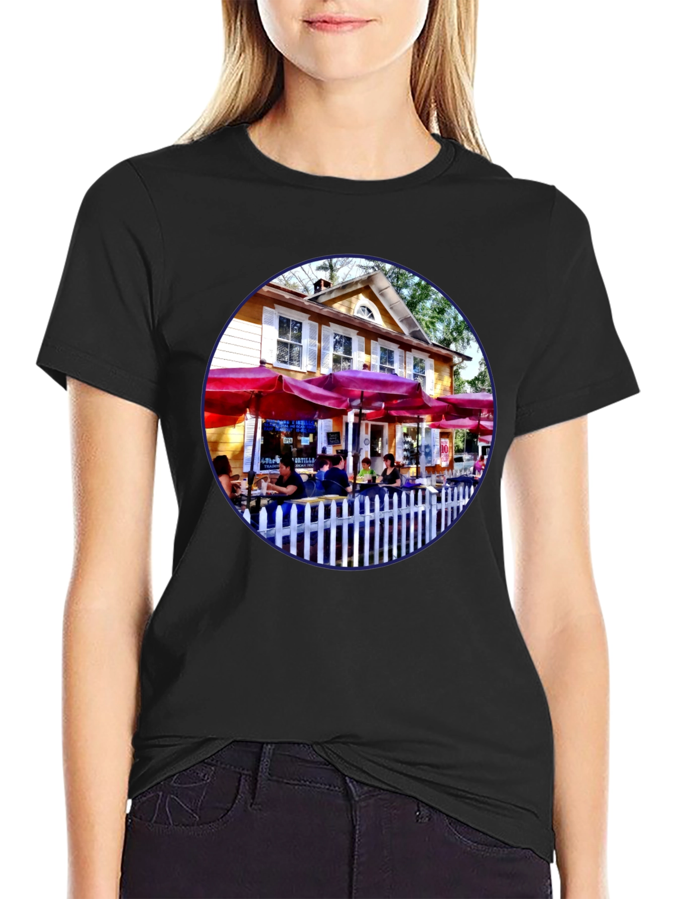 Restaurant Patio Graphic Tee - Black