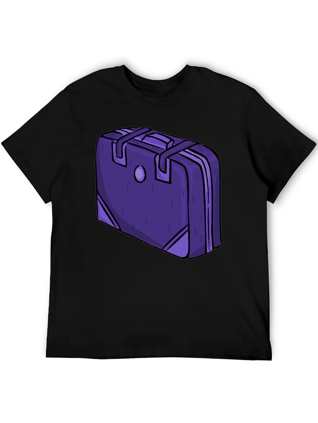 Purple Suitcase Graphic Tee - Novelty Travel Shirt