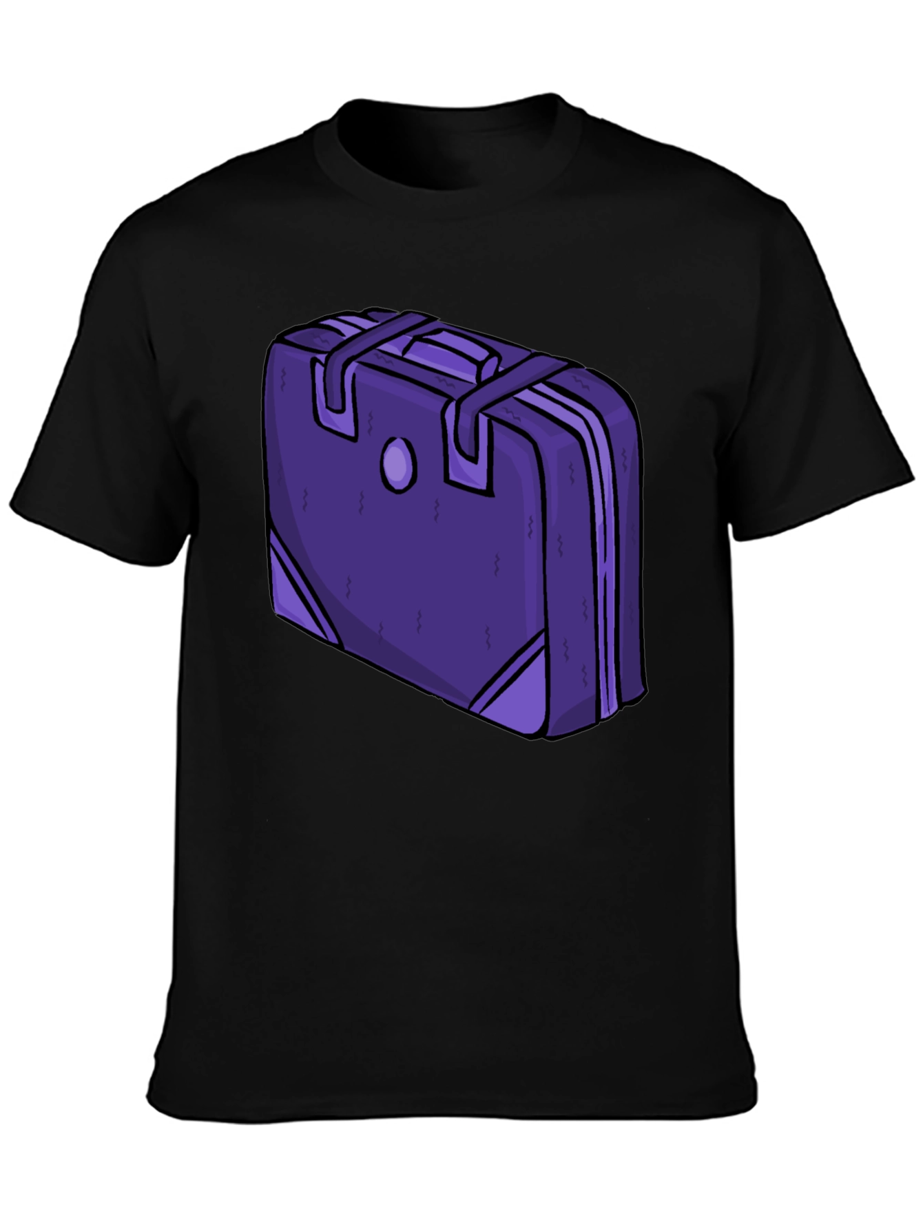Purple Suitcase Graphic Tee - Novelty Travel Shirt