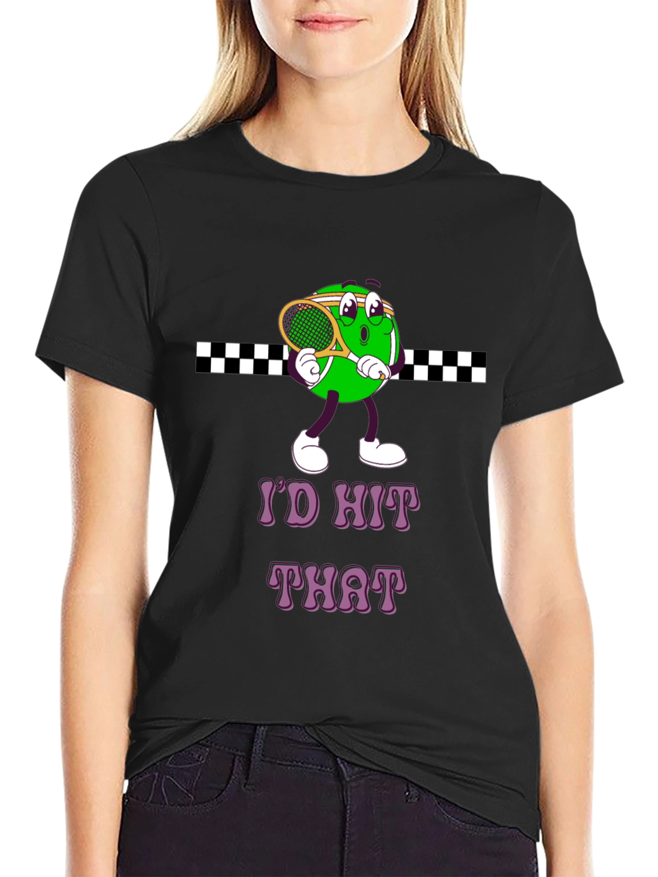 Id Hit That Tennis Cartoon Tee