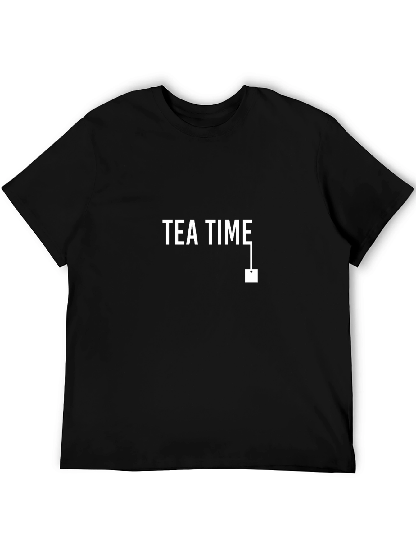 Tea Time Graphic T-Shirt - Black Cotton Tee