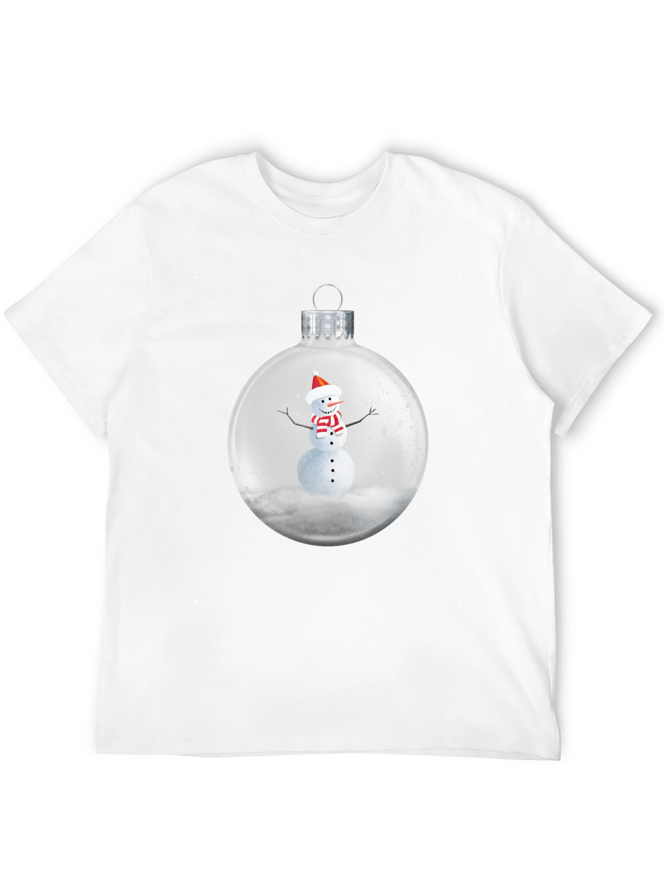 Snowman Ornament Graphic Tee - Black