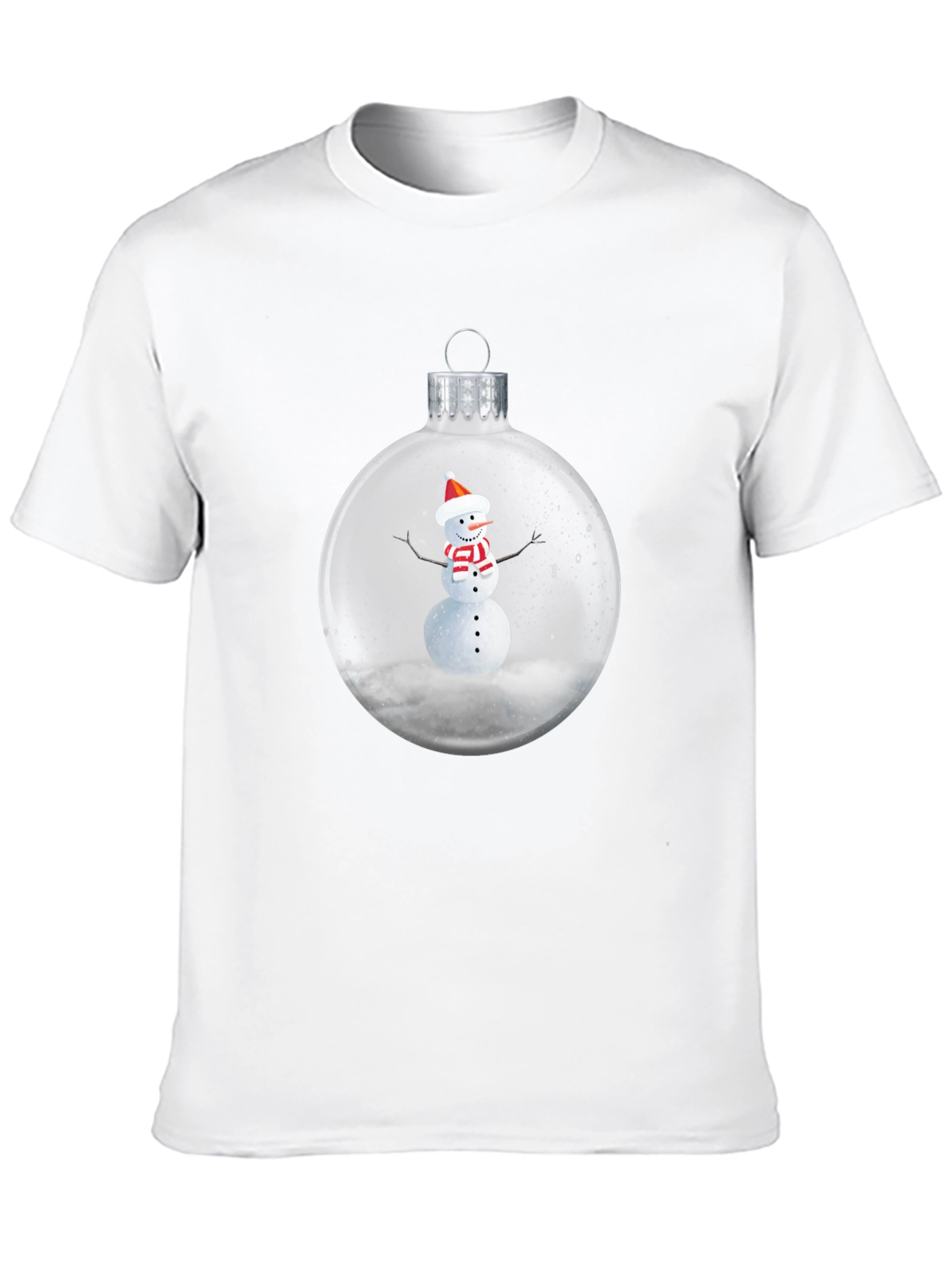 Snowman Ornament Graphic Tee - Black