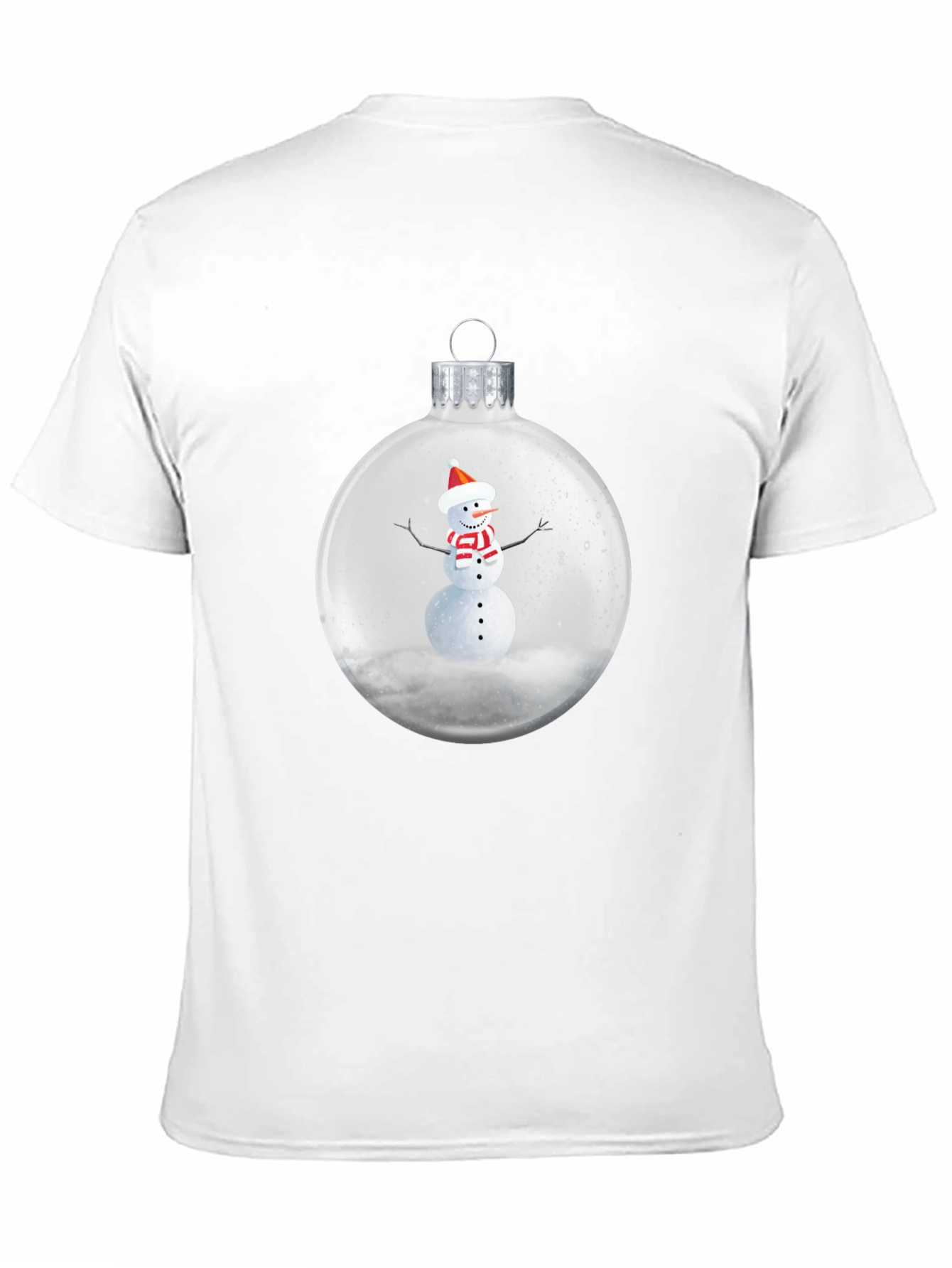 Snowman Ornament Graphic Tee - Black