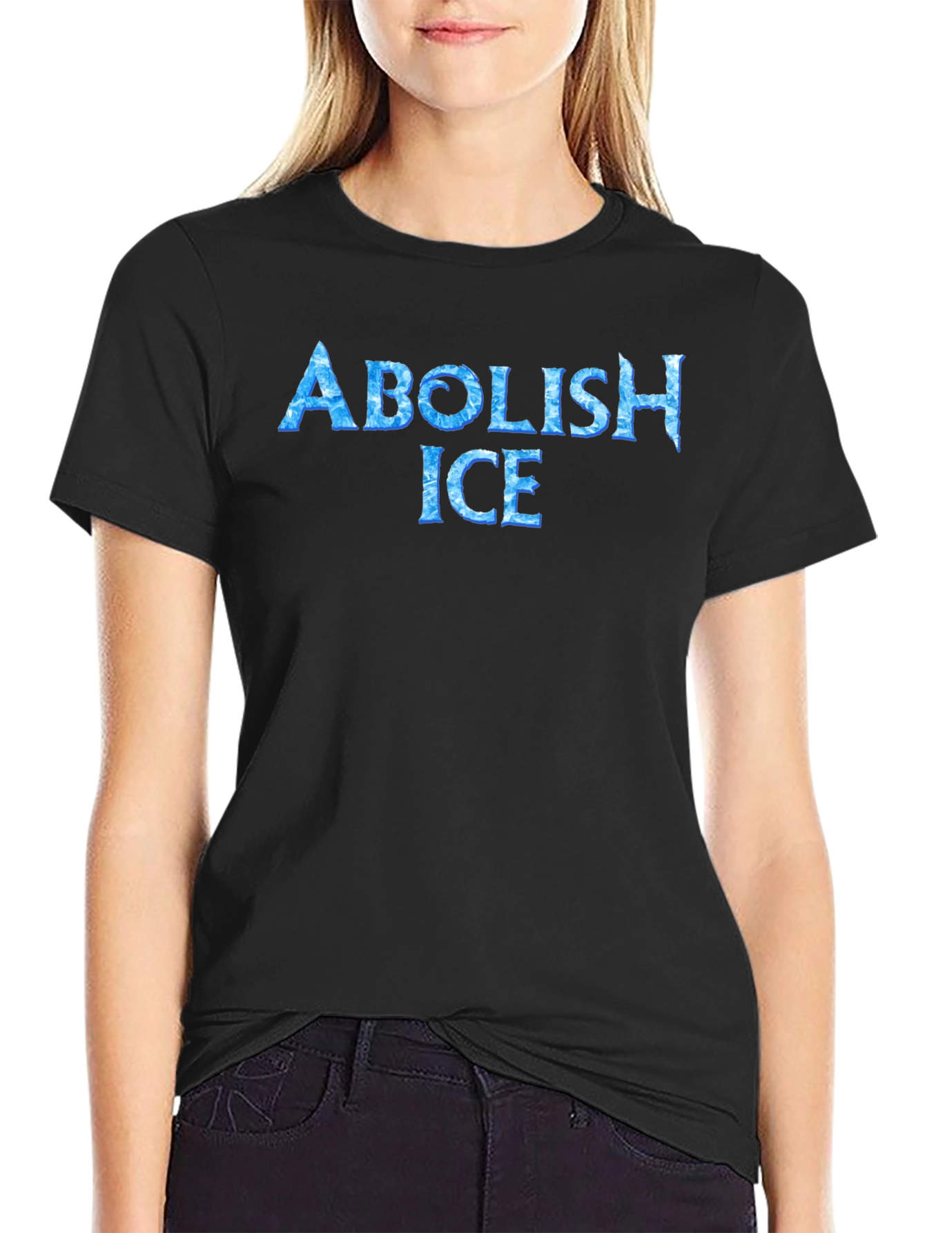 Abolish ICE Black T-Shirt Political Statement