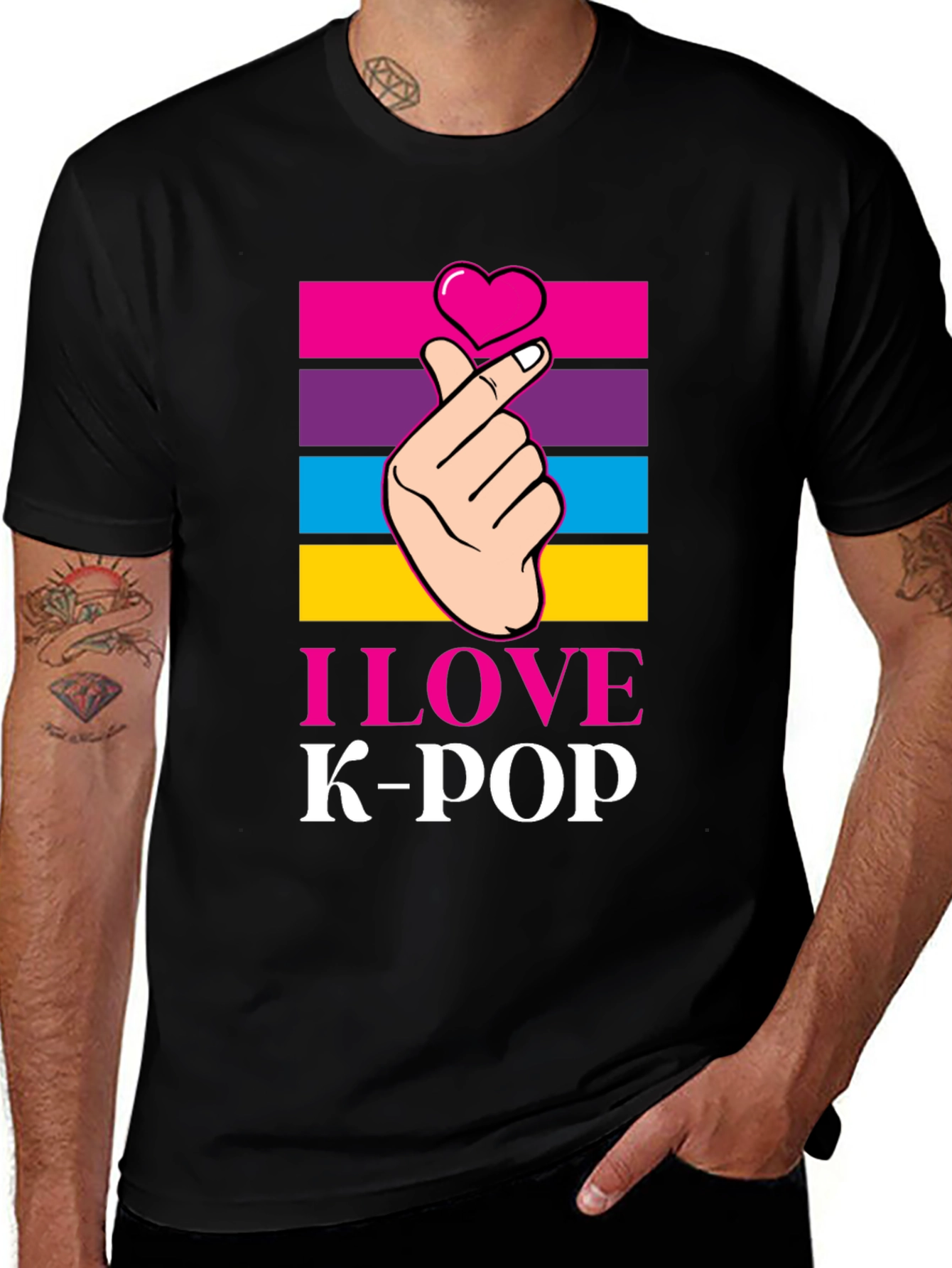 I Love K-Pop T-Shirt Korean Pop Music Tee