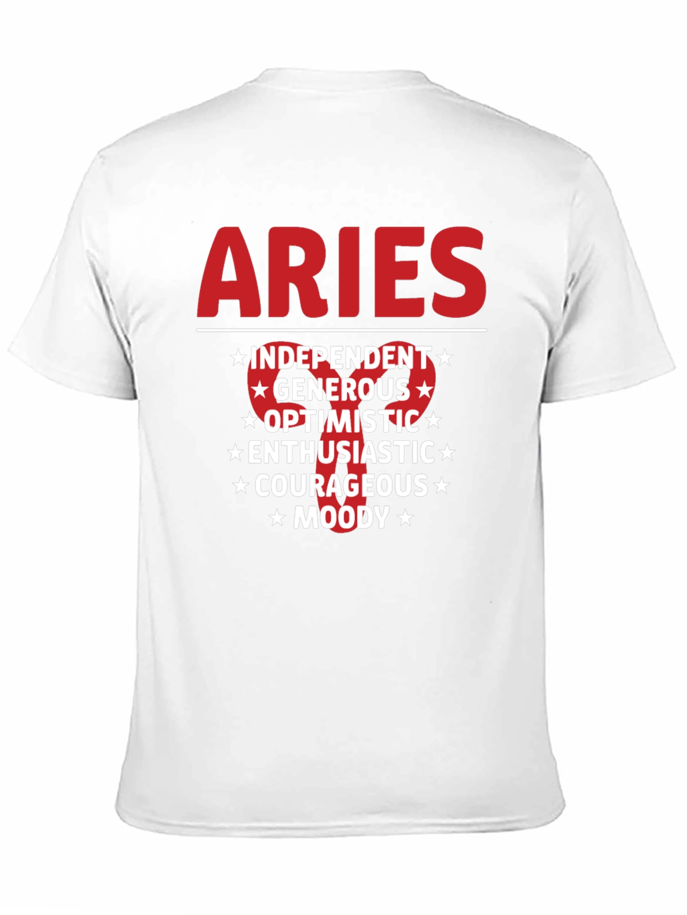 Aries Zodiac Sign T-Shirt - Red Graphic Tee