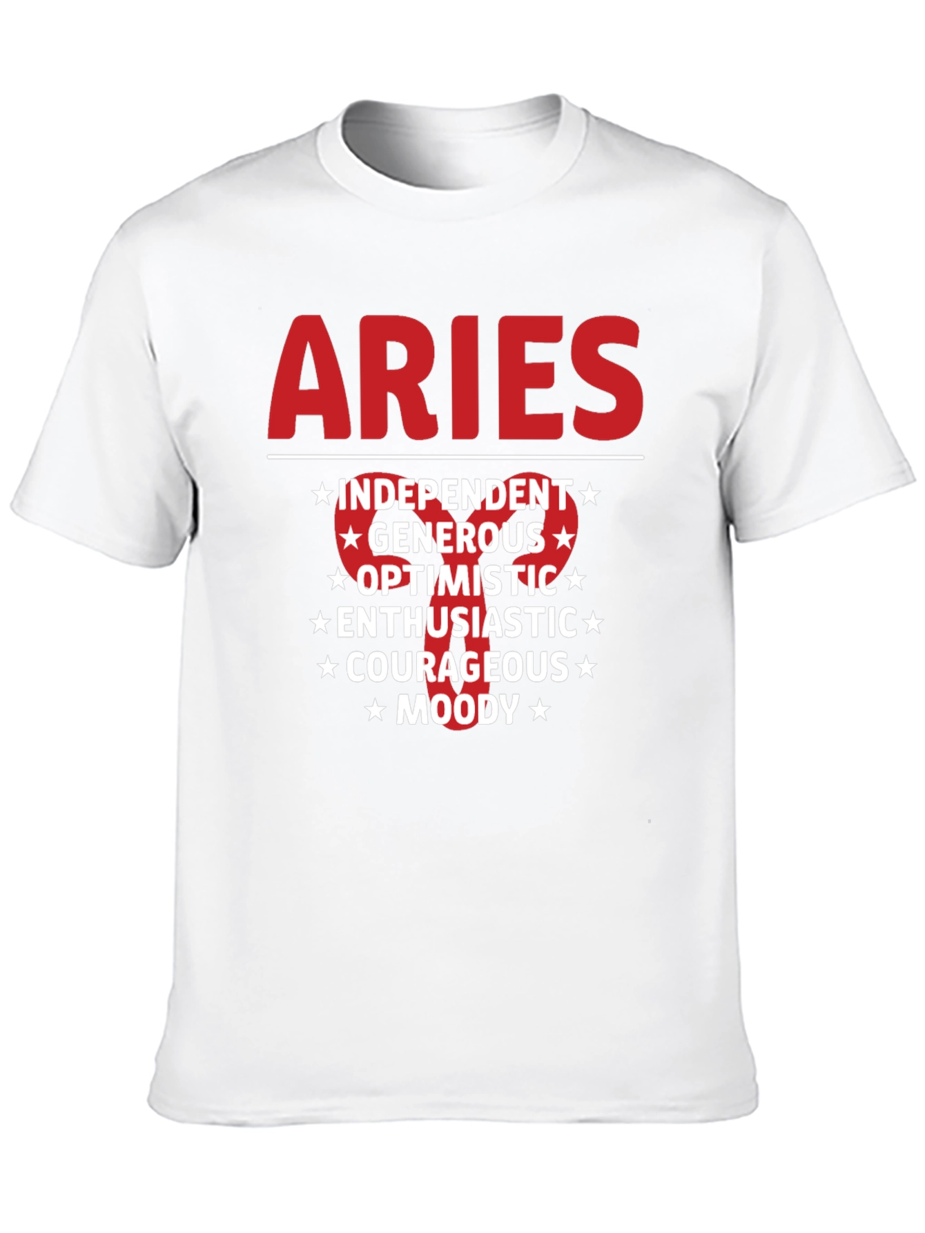 Aries Zodiac Sign T-Shirt - Red Graphic Tee