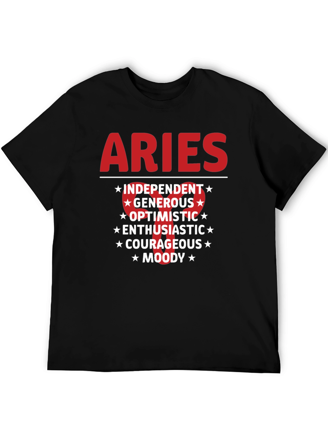 Aries Zodiac Sign T-Shirt - Red Graphic Tee