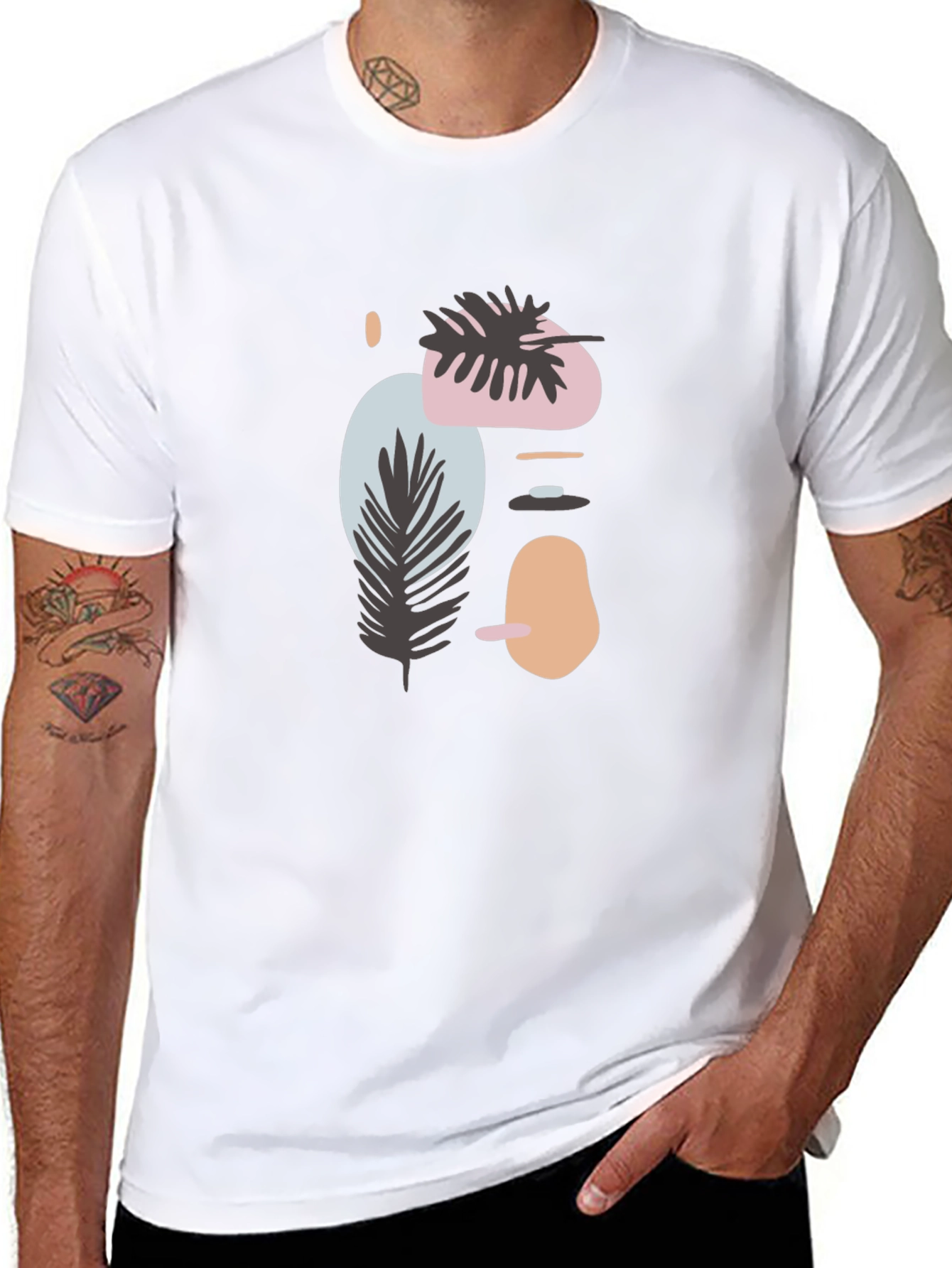 Abstract Art Graphic Print Crew Neck T-Shirt