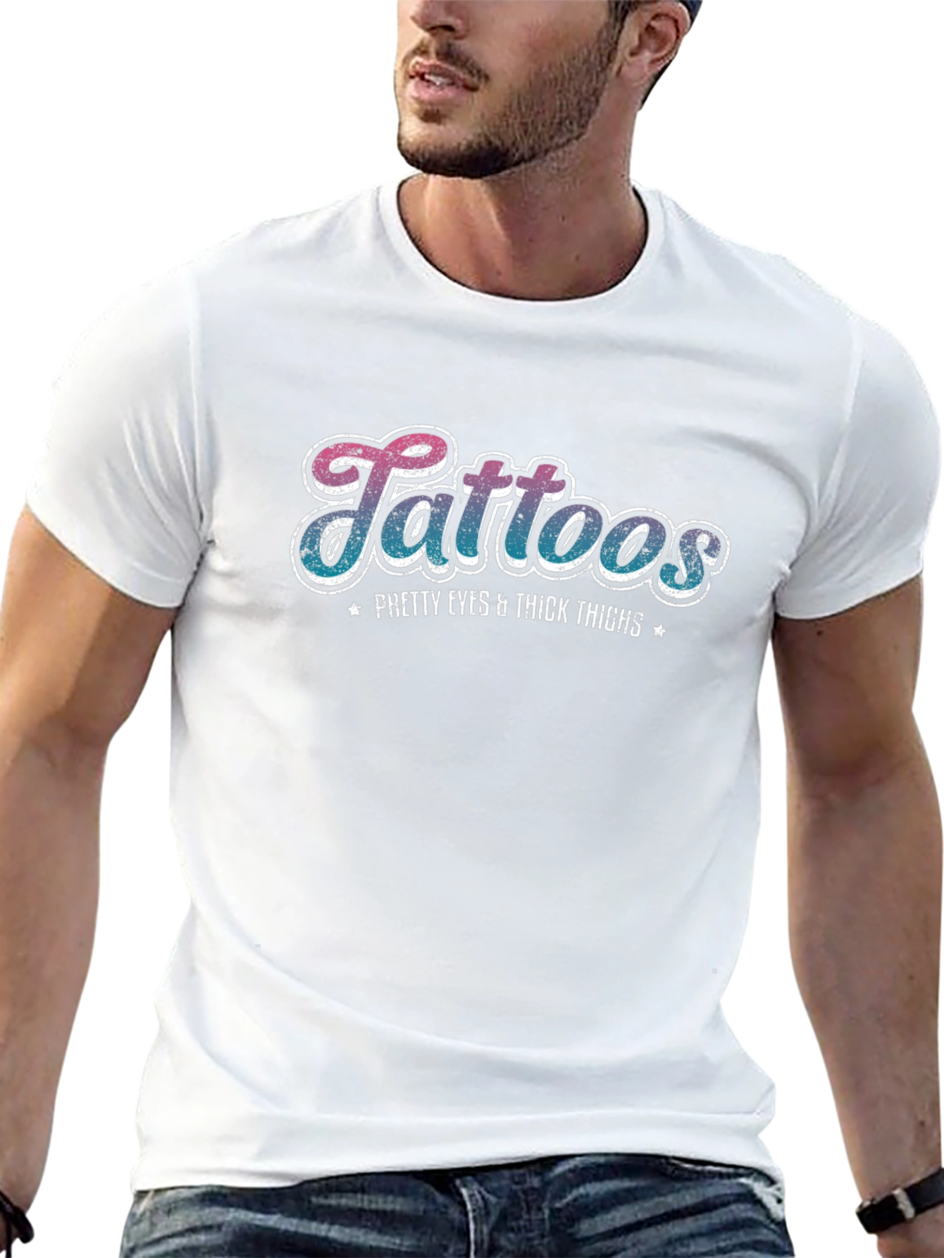 Tattoos Pretty Eyes Thick Thighs Graphic Tee