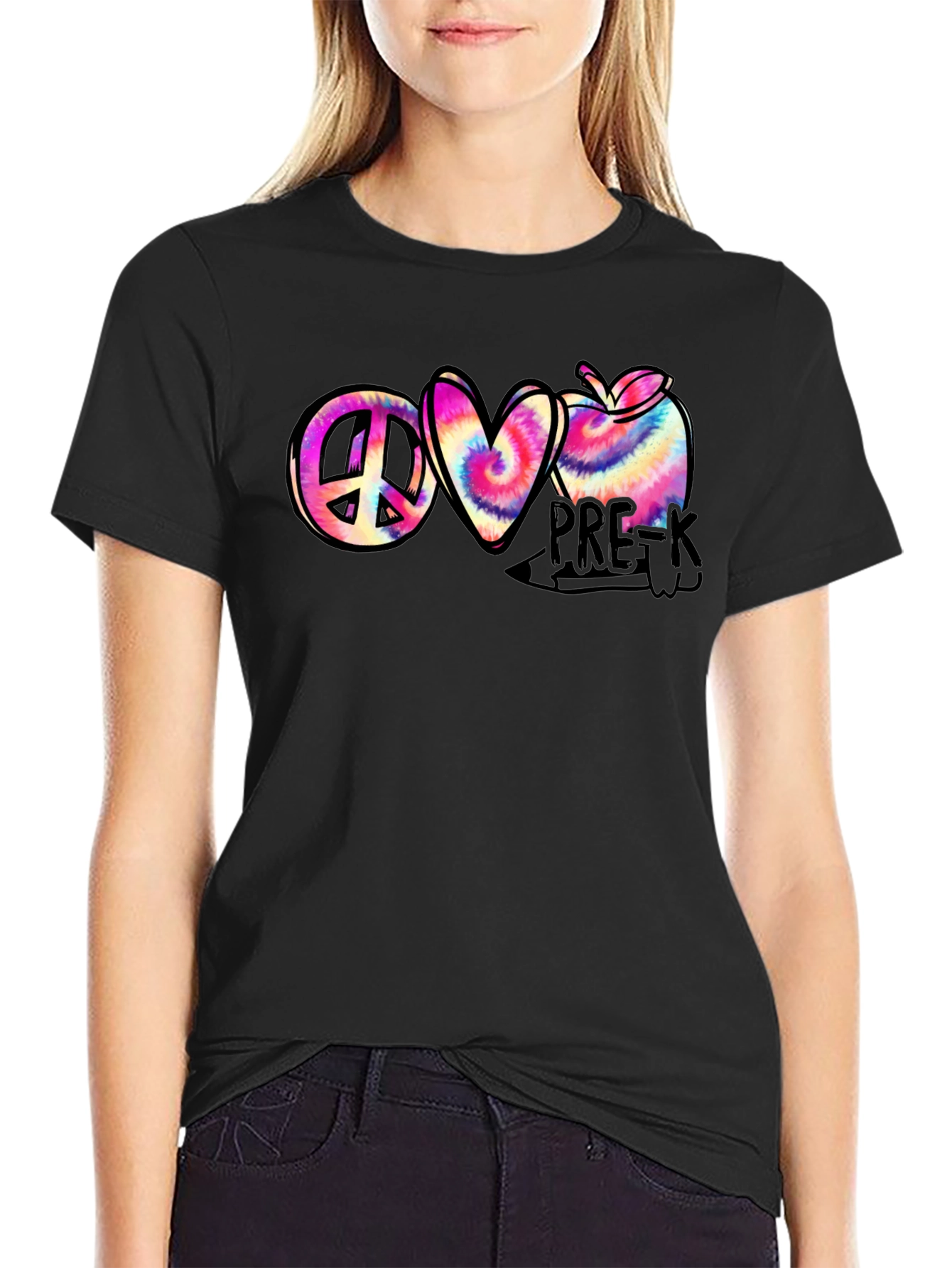 Peace Love Pre-K Tie Dye T-Shirt