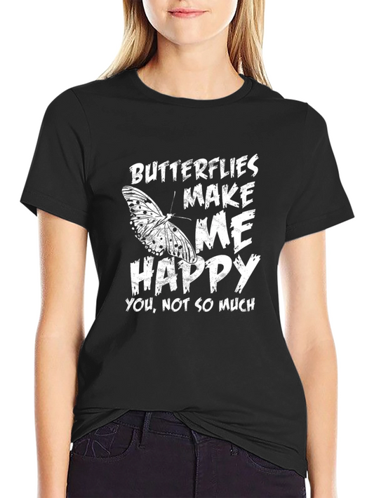 Butterflies Make Me Happy Graphic Tee