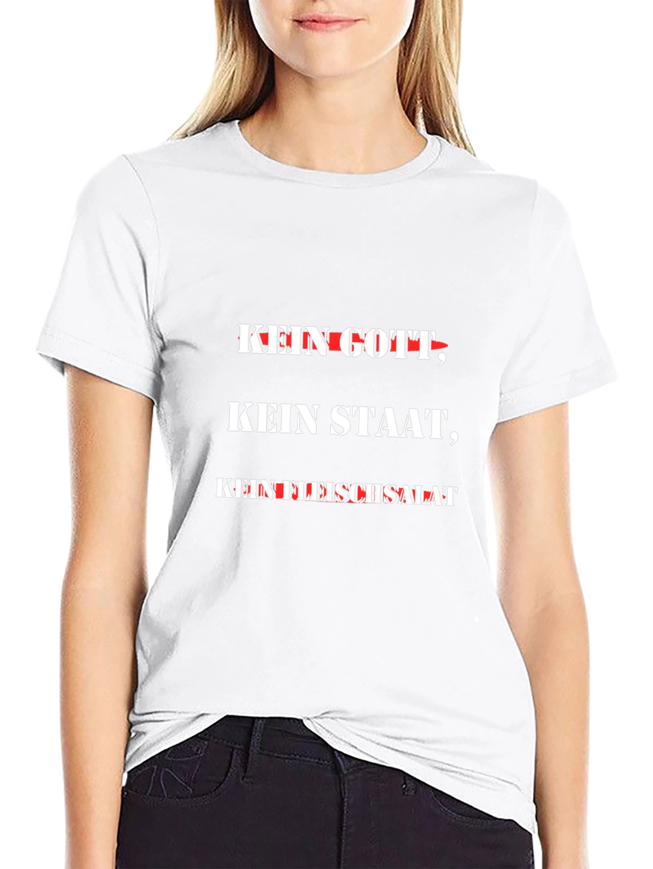 Kein Gott Kein Staat Kein Fleischsalat - Graphic T-Shirt