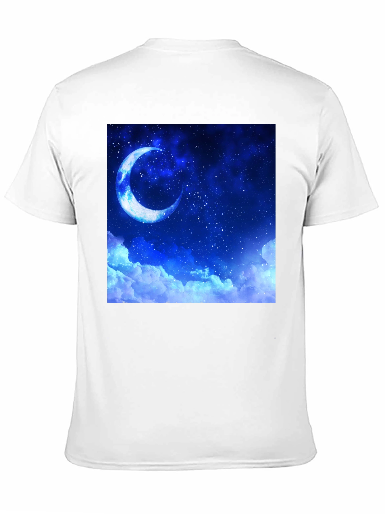 Celestial Moon Graphic Tee - Black Cotton Comfort