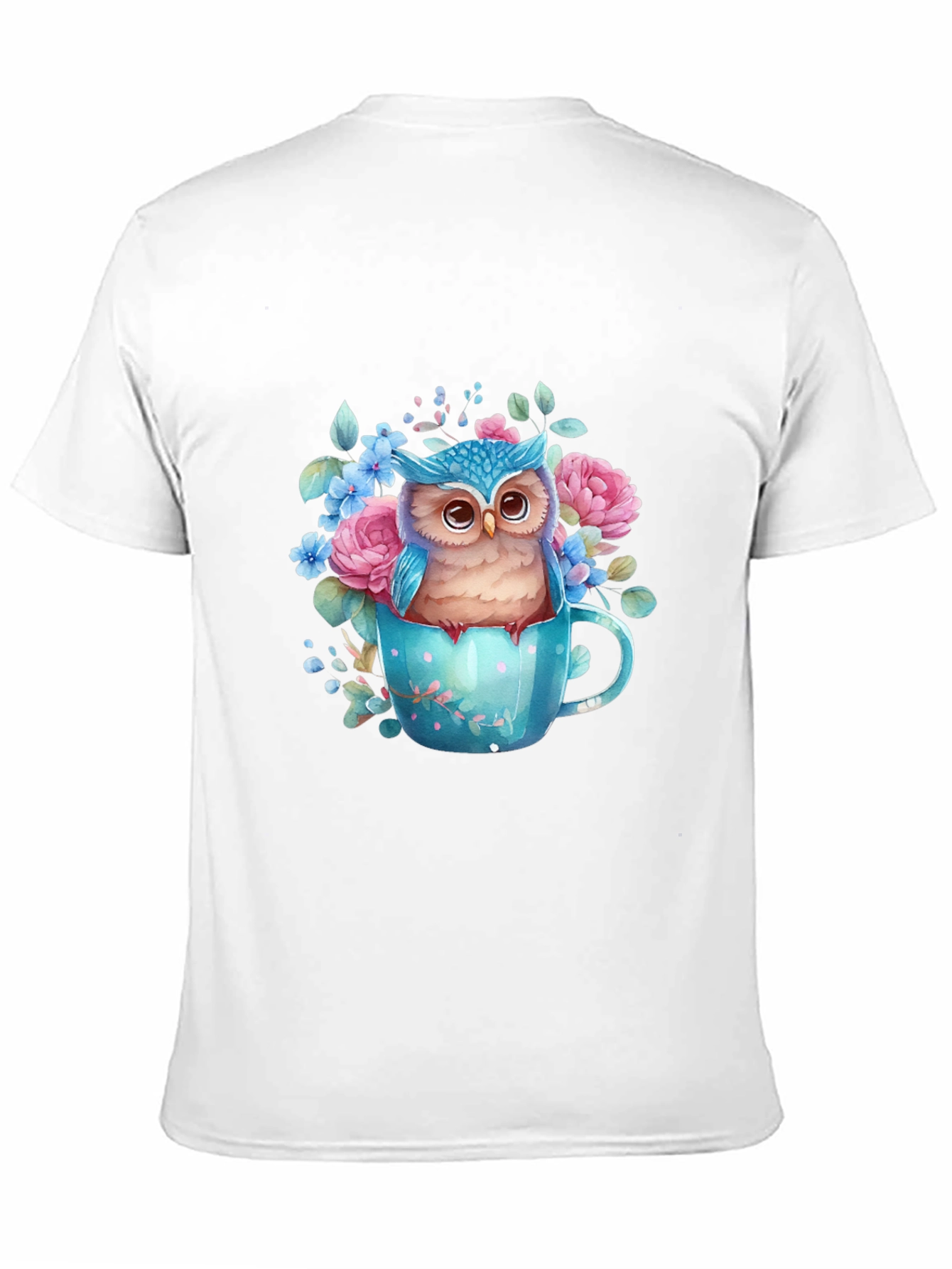 Owl in Teacup Graphic Tee - Unique Design