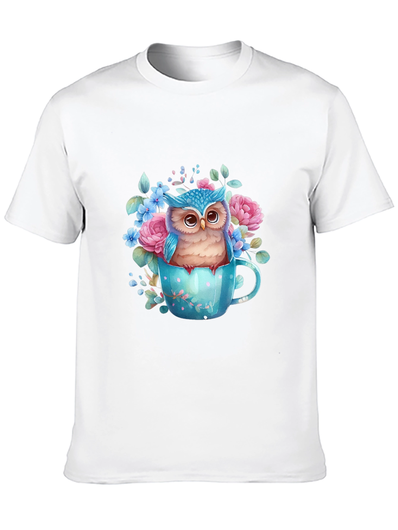 Owl in Teacup Graphic Tee - Unique Design