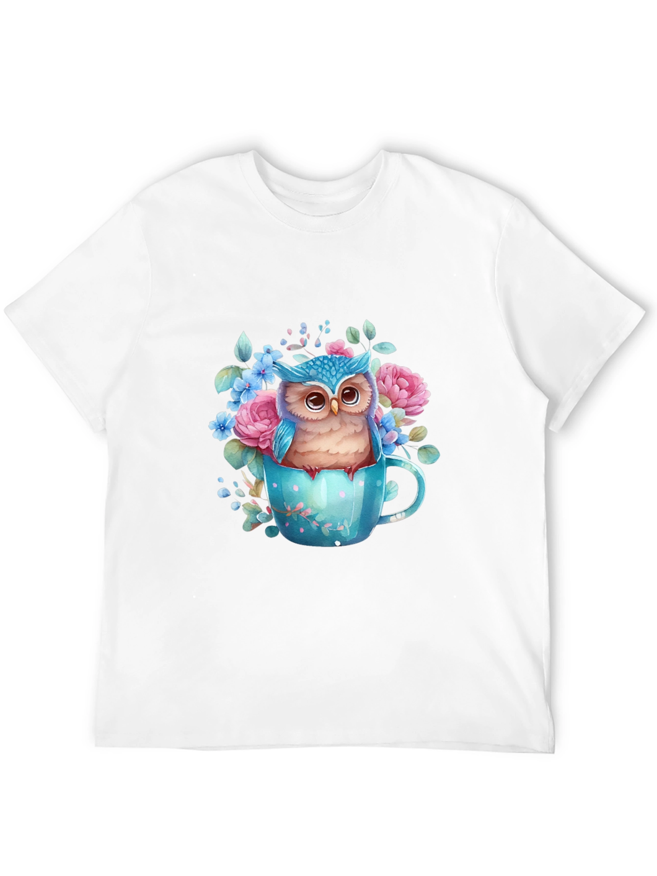 Owl in Teacup Graphic Tee - Unique Design