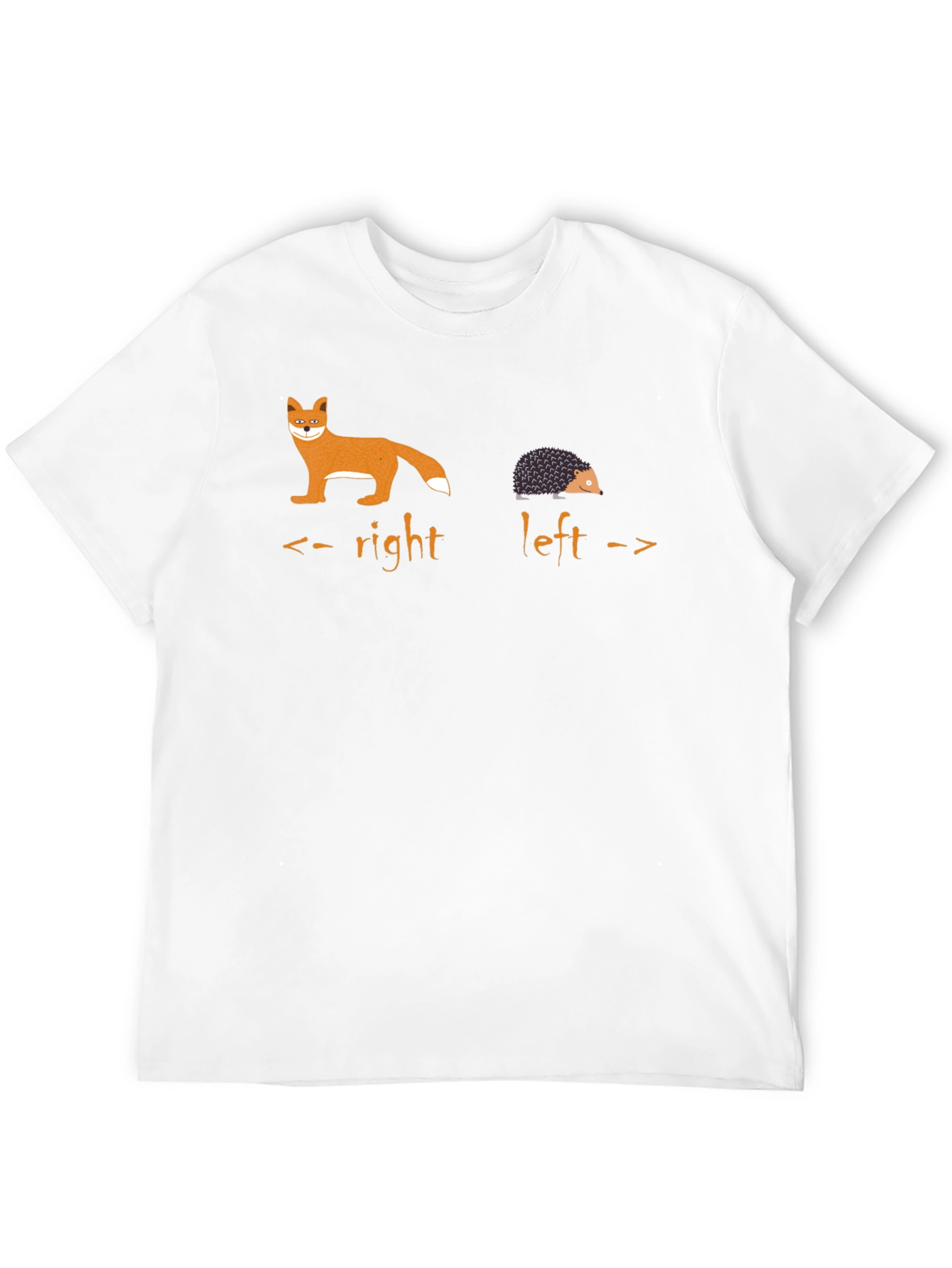 Fox Hedgehog Directional Graphic T-Shirt