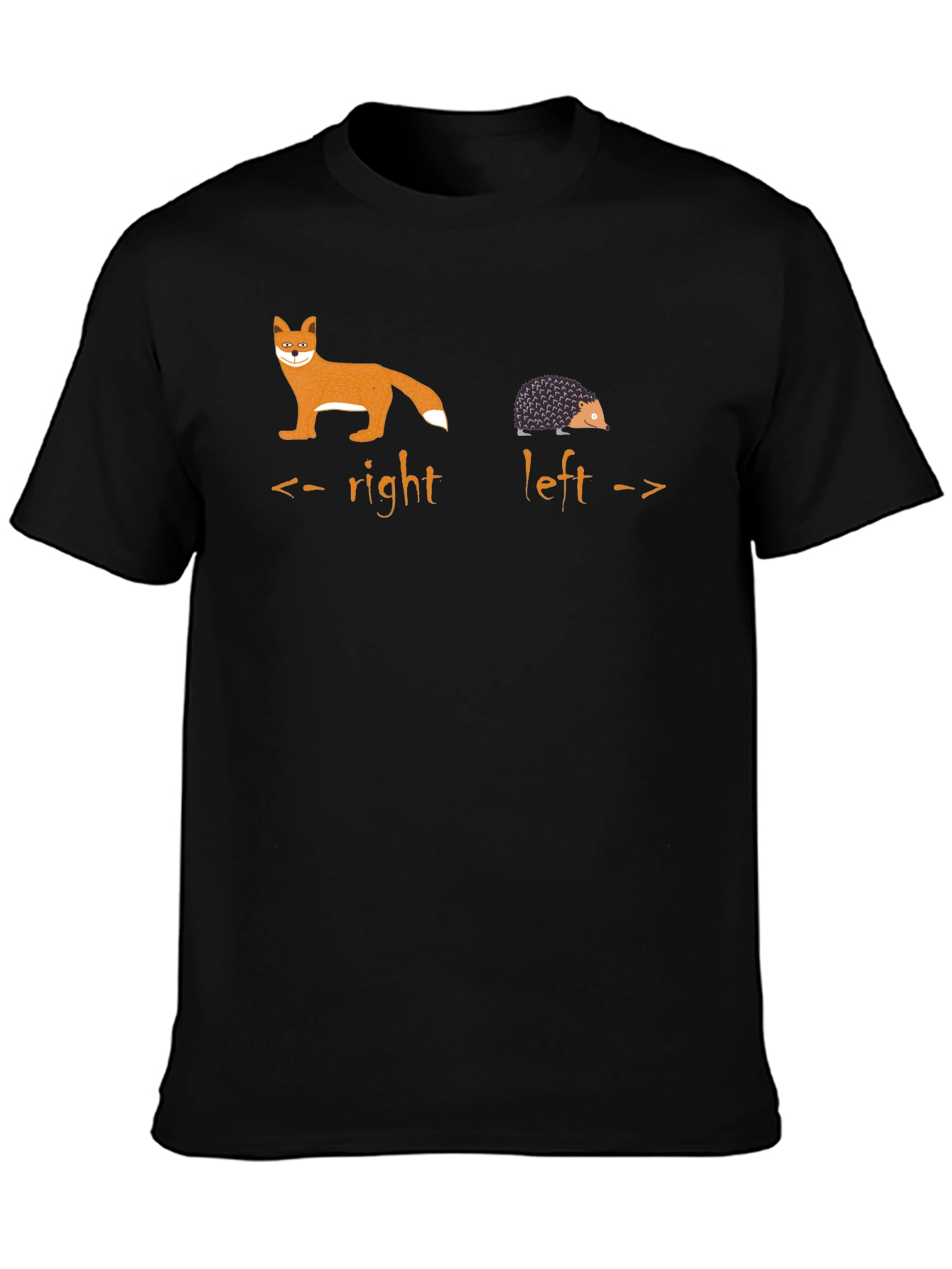 Fox Hedgehog Directional Graphic T-Shirt