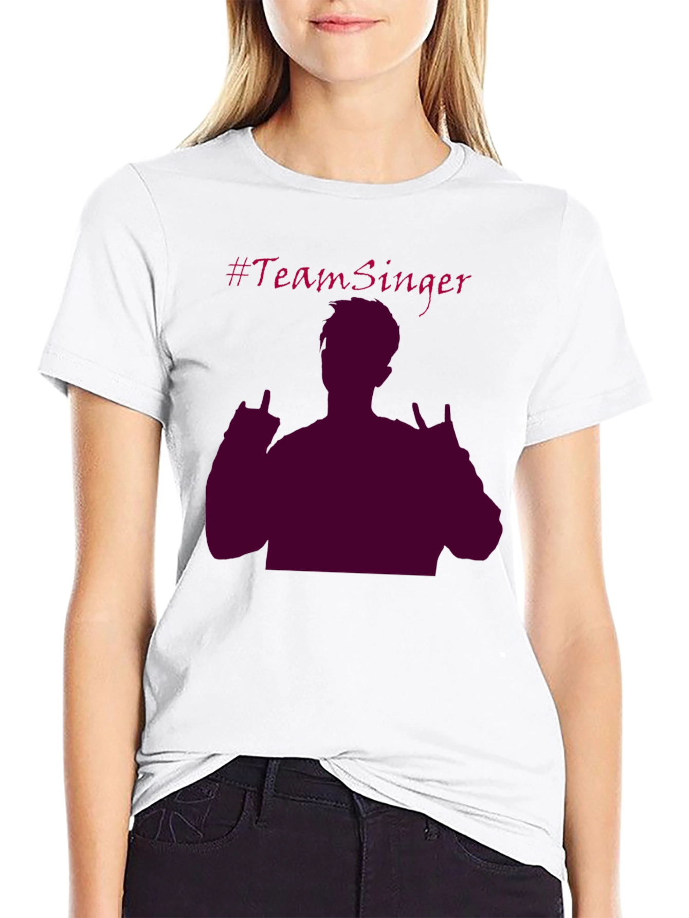 Team Singer Graphic T-Shirt - Black Crew Neck