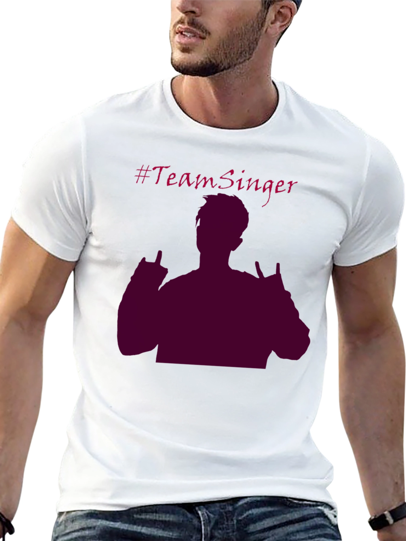 Team Singer Graphic T-Shirt - Black Crew Neck