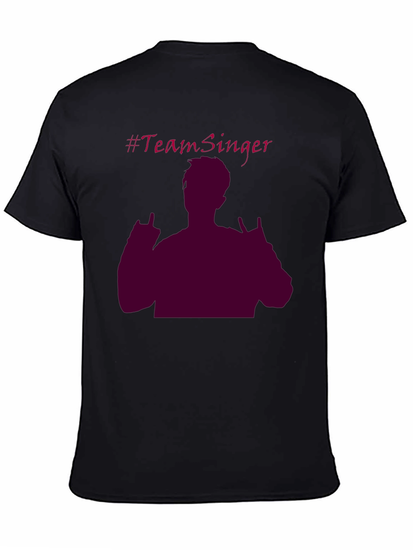 Team Singer Graphic T-Shirt - Black Crew Neck